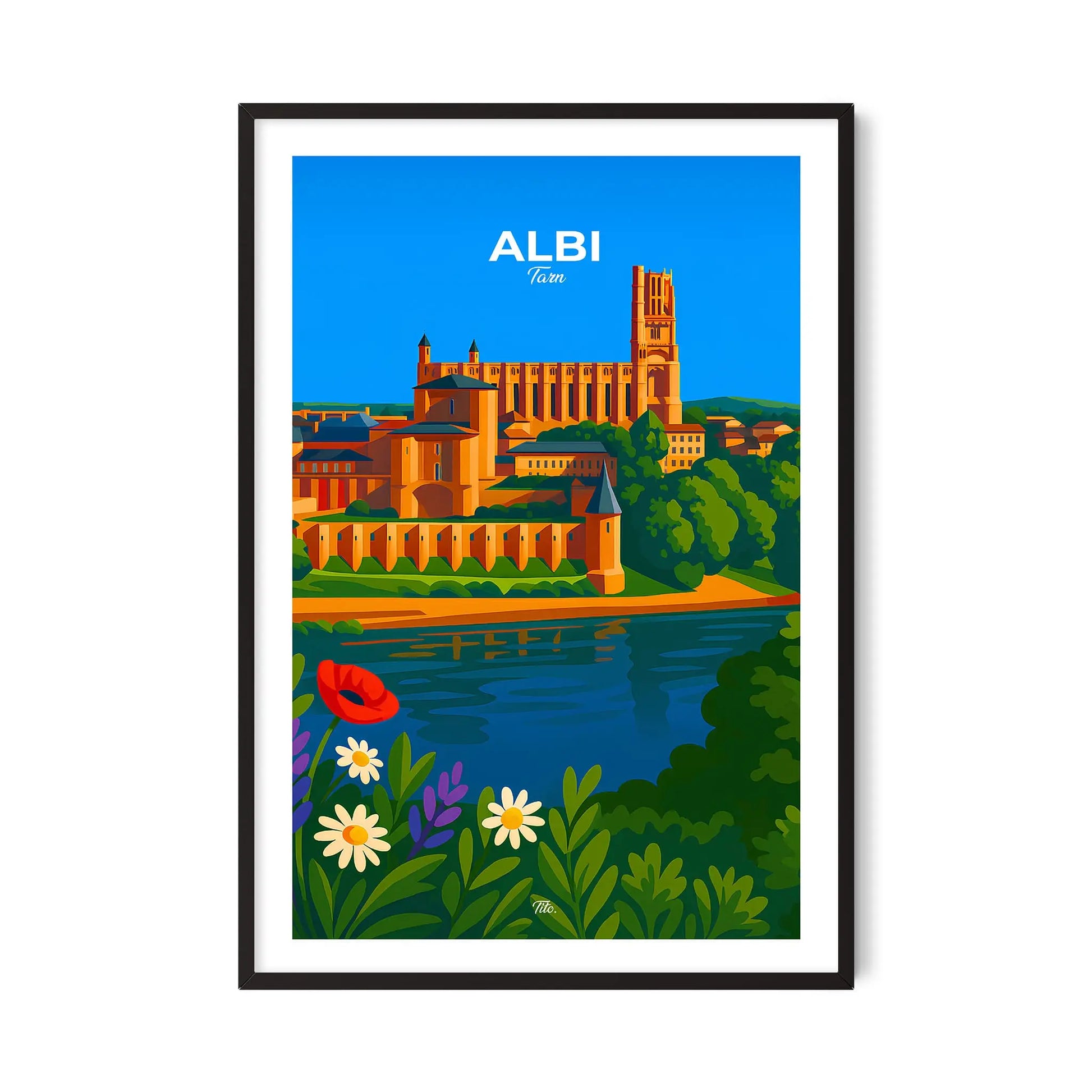 Affiche Albi - Poster vintage, impression artistique murale