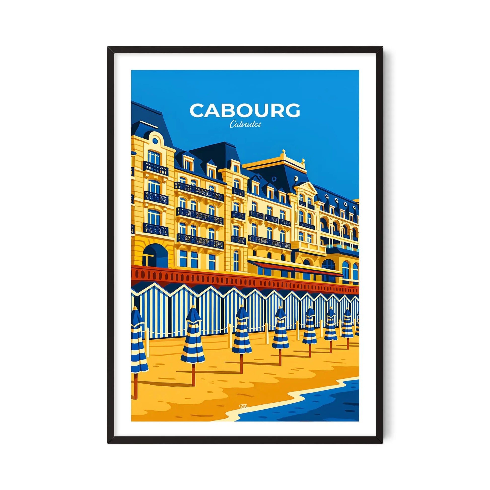 Affiche Cabourg - Poster vintage, impression artistique murale