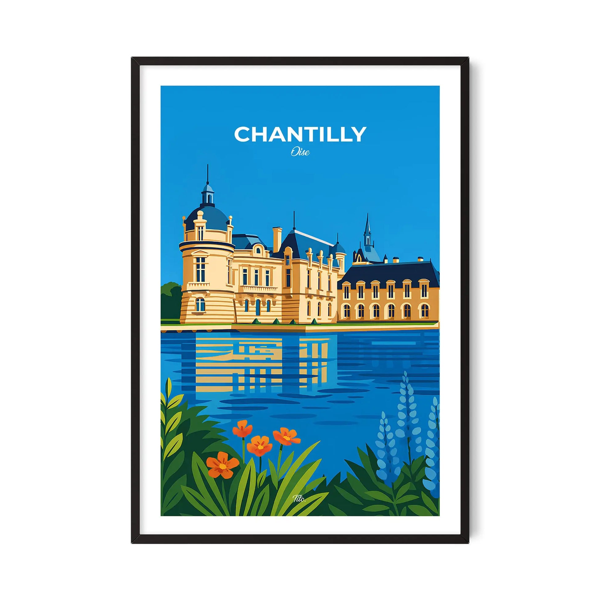 Affiche Chantilly - Poster vintage, impression artistique murale