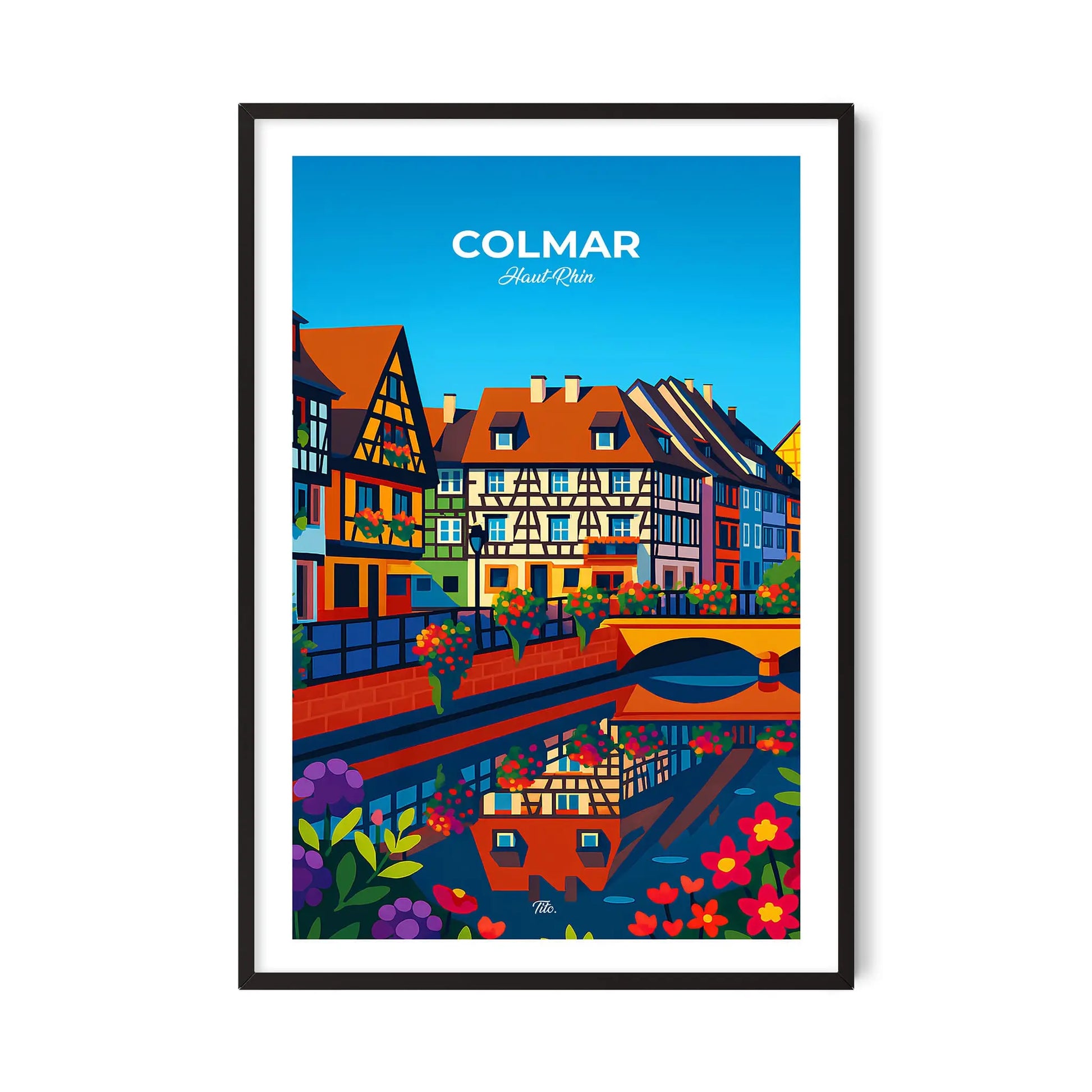Affiche Colmar - Poster vintage, impression artistique murale
