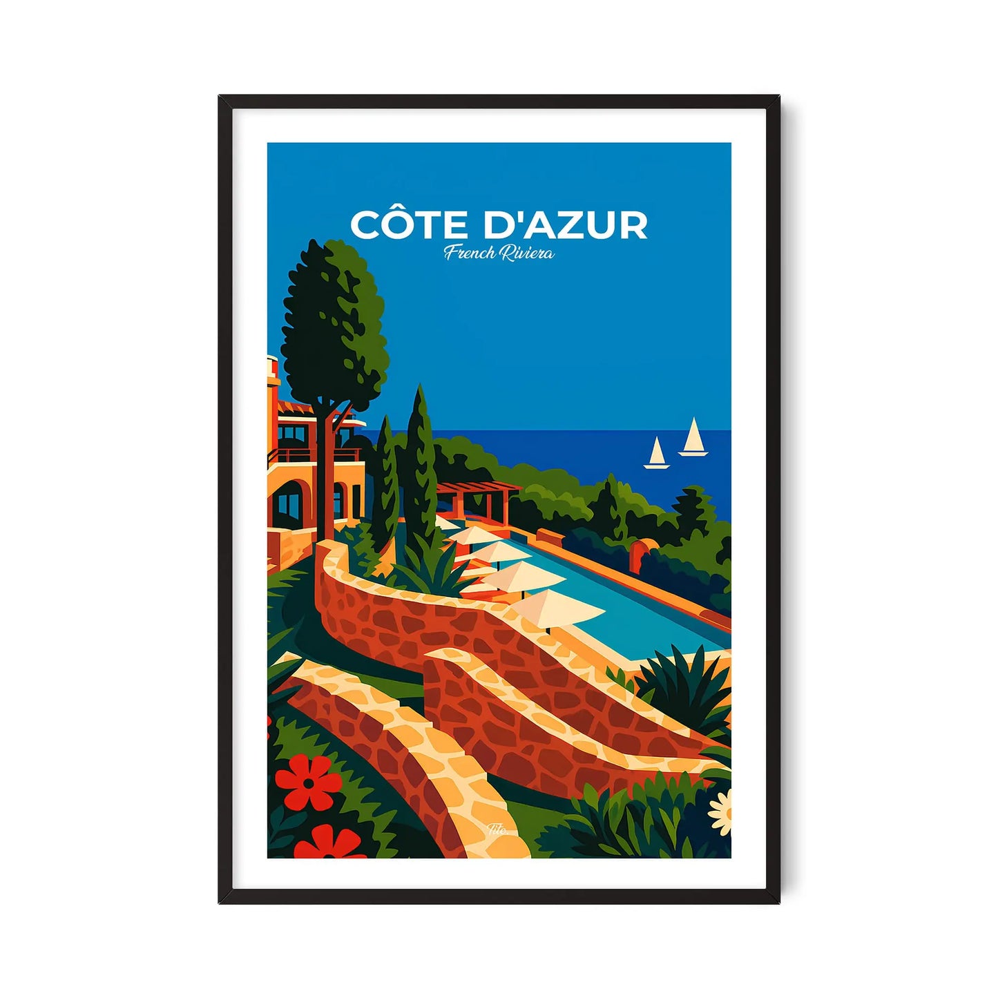 Affiche Côte d'Azur