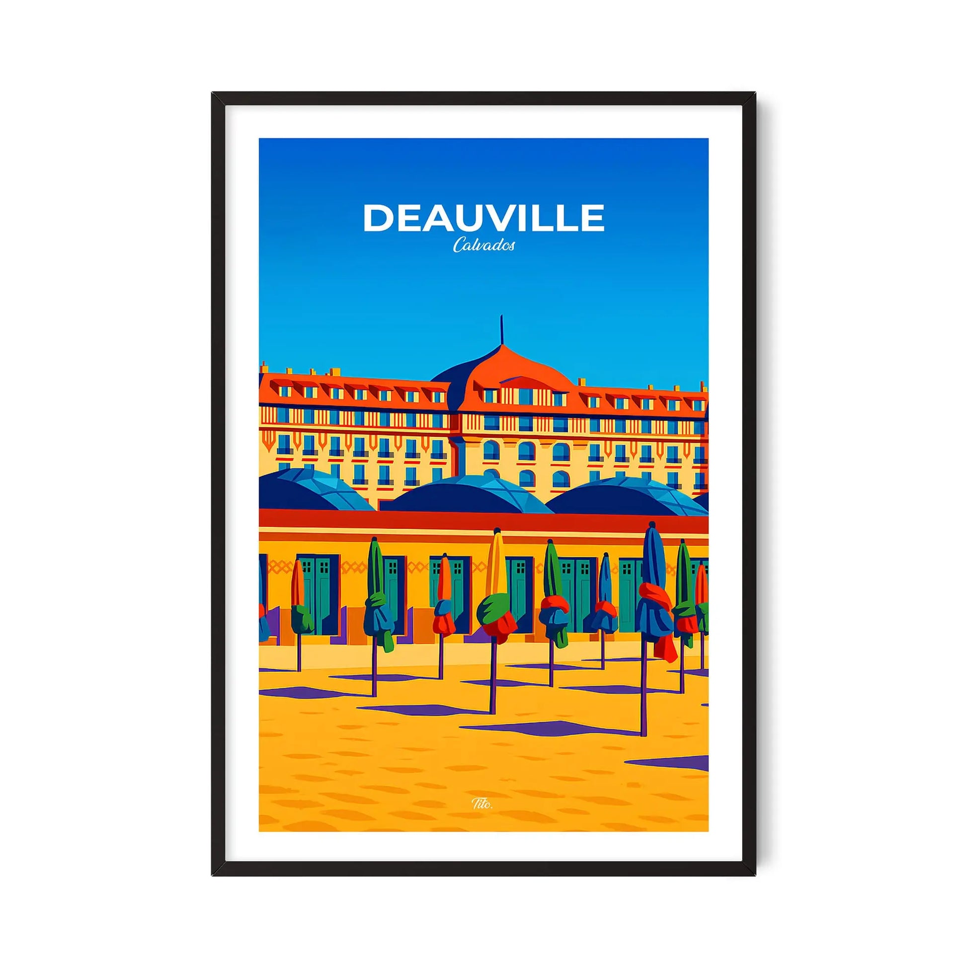 Affiche Deauville - Poster vintage, impression artistique murale
