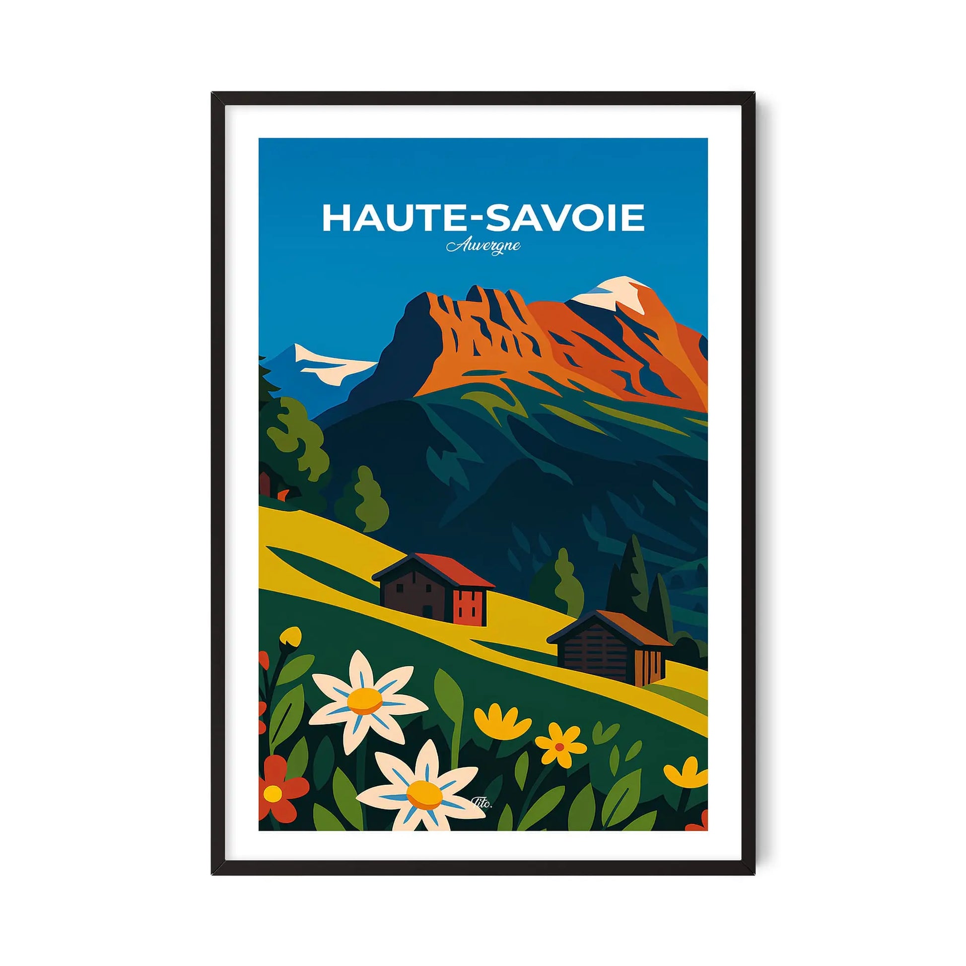 Affiche Haute-Savoie - Poster vintage, impression artistique murale
