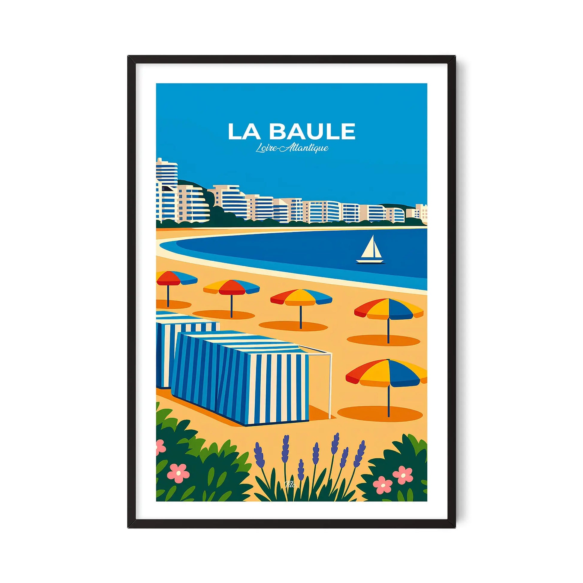 Affiche La Baule - Poster vintage, impression artistique murale