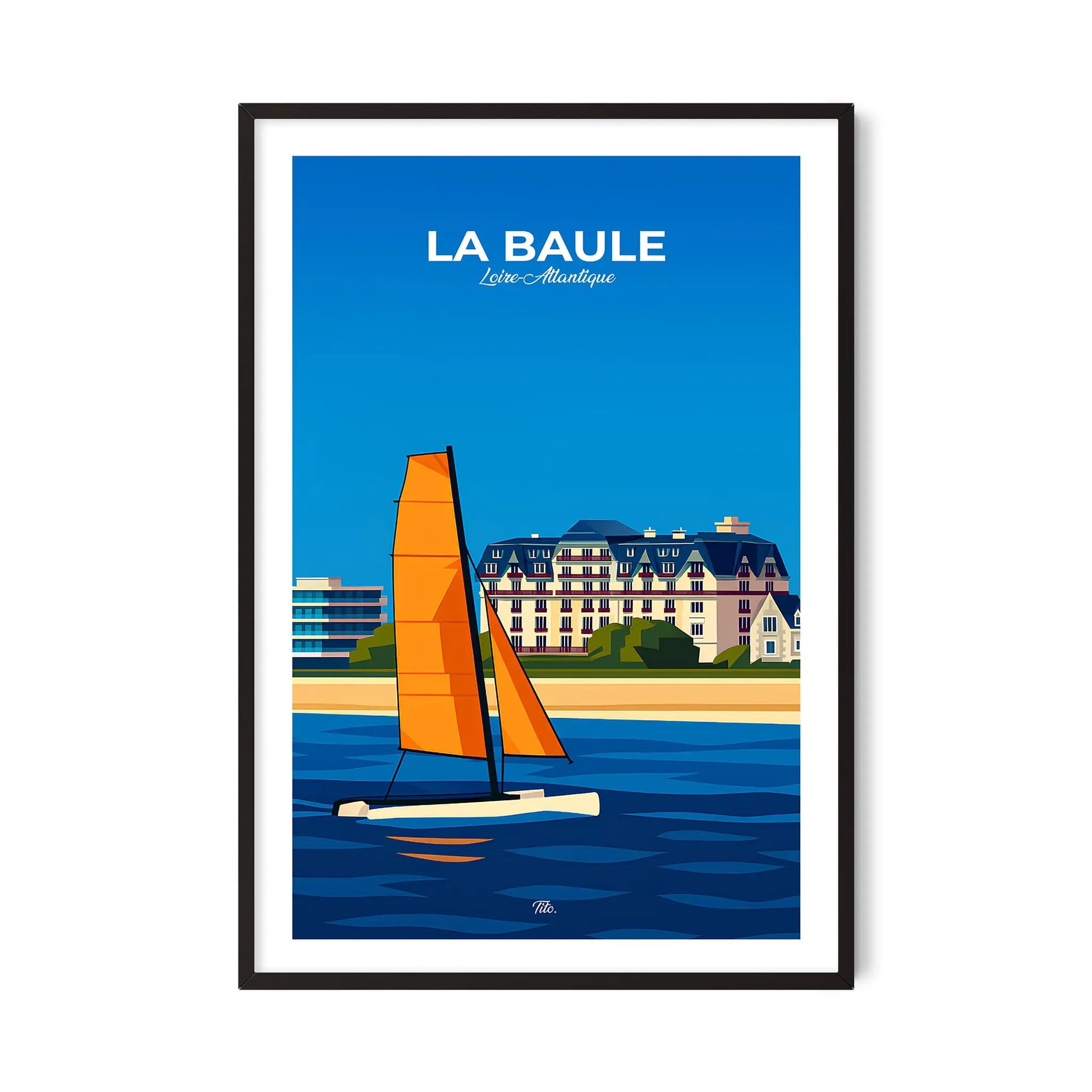 Affiche La Baule - Poster vintage, impression artistique murale
