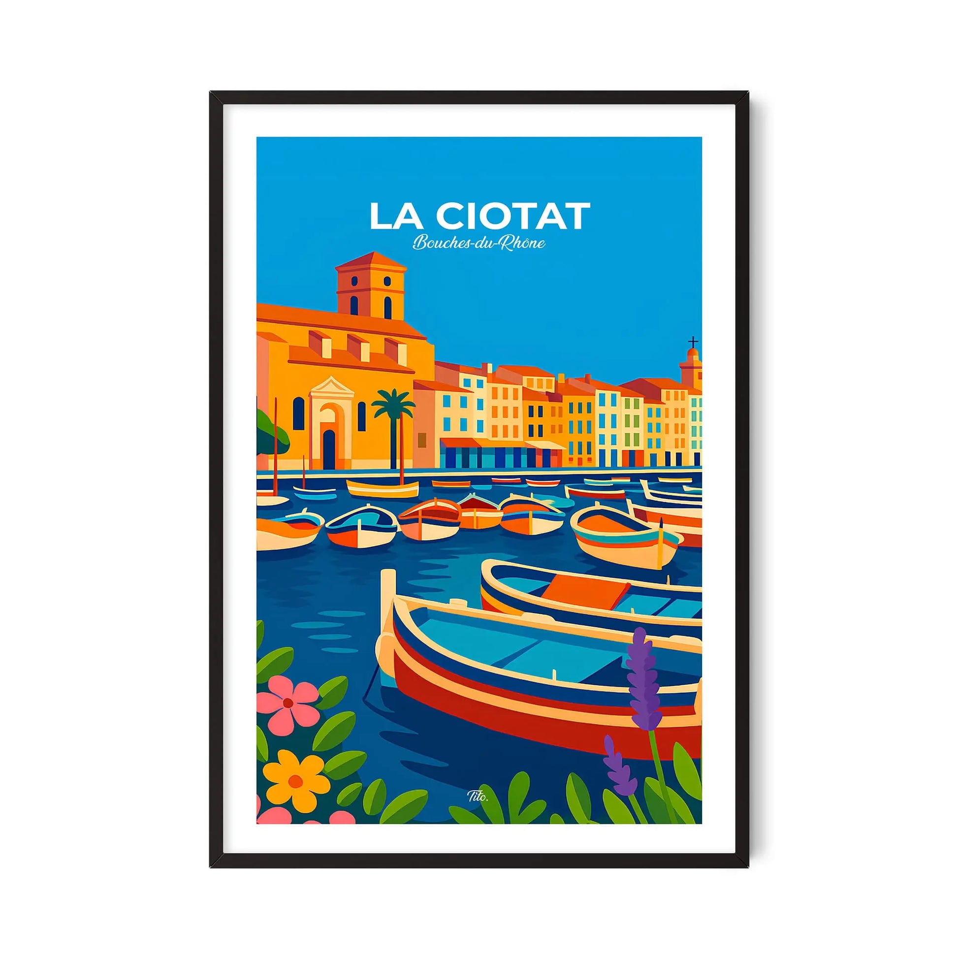 Affiche La Ciotat - Poster vintage, impression artistique murale