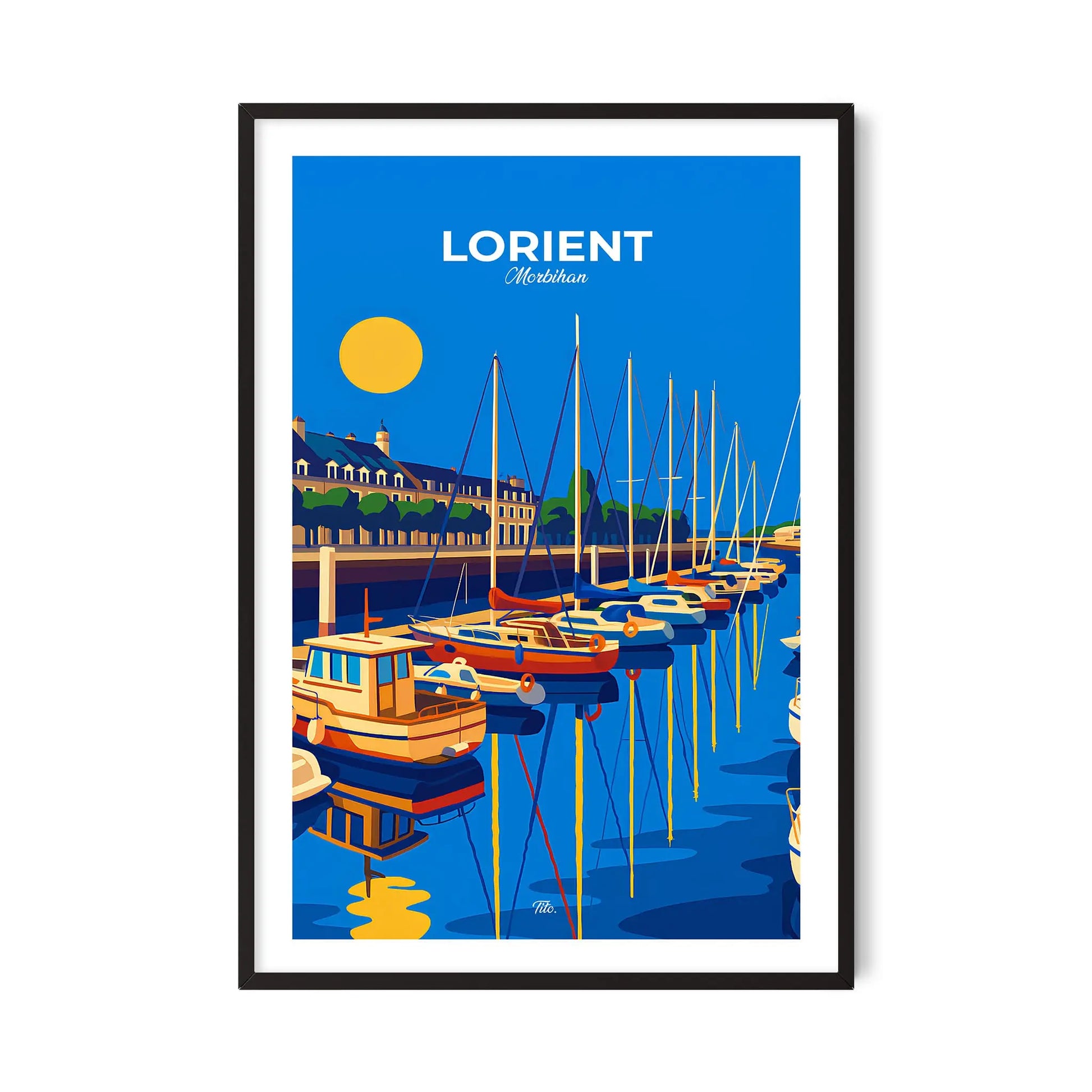 Affiche Lorient - Poster vintage, impression artistique murale