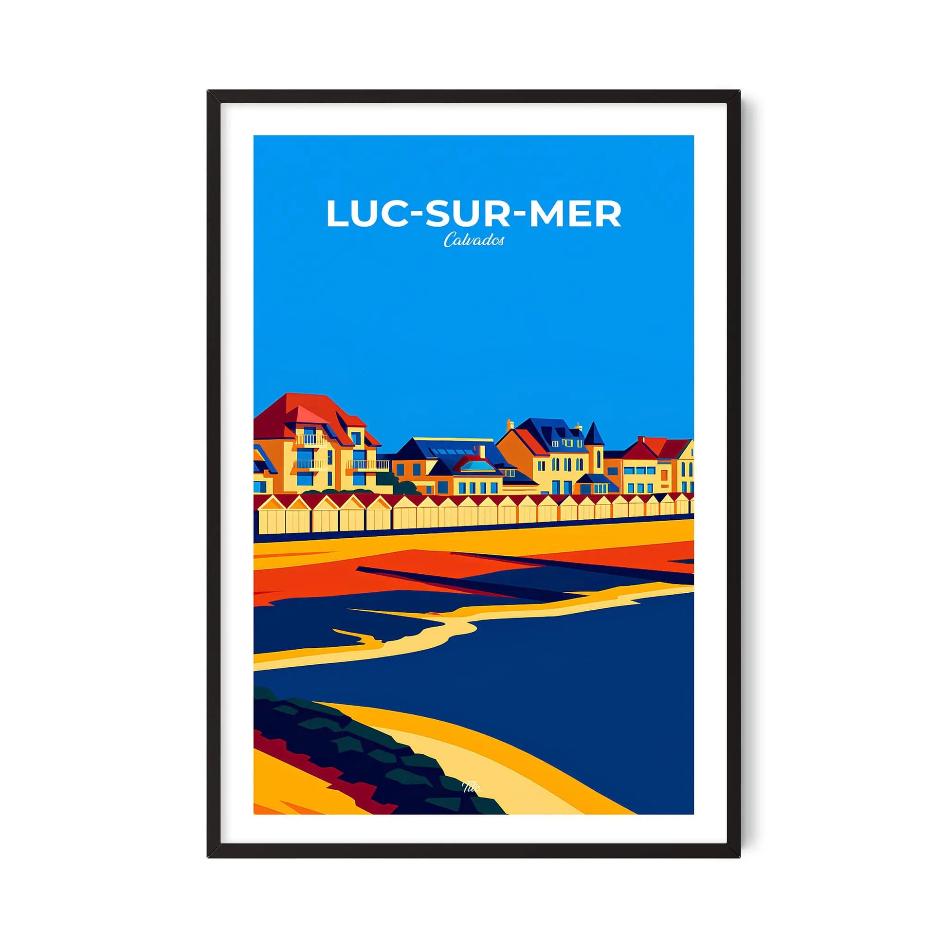 Affiche Luc-sur-Mer - Poster vintage, impression artistique murale