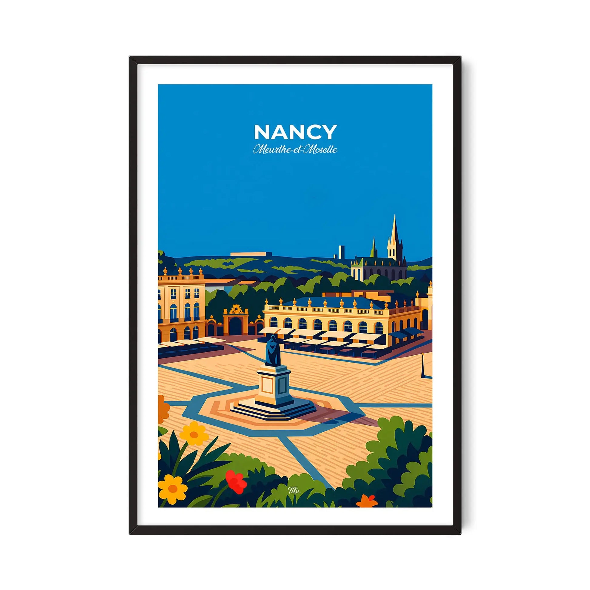Affiche Nancy - Poster vintage, impression artistique murale
