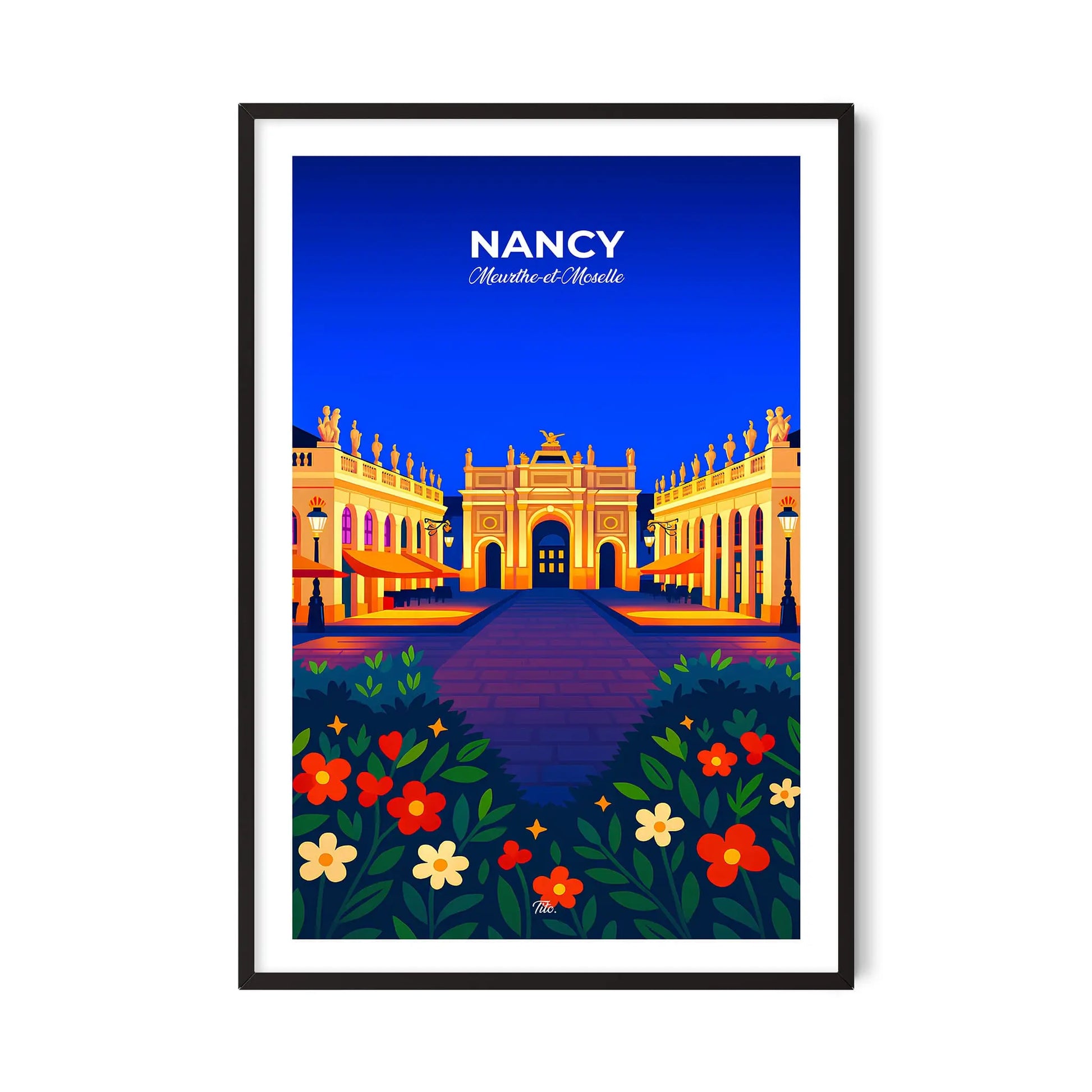 Affiche Nancy - Poster vintage, impression artistique murale