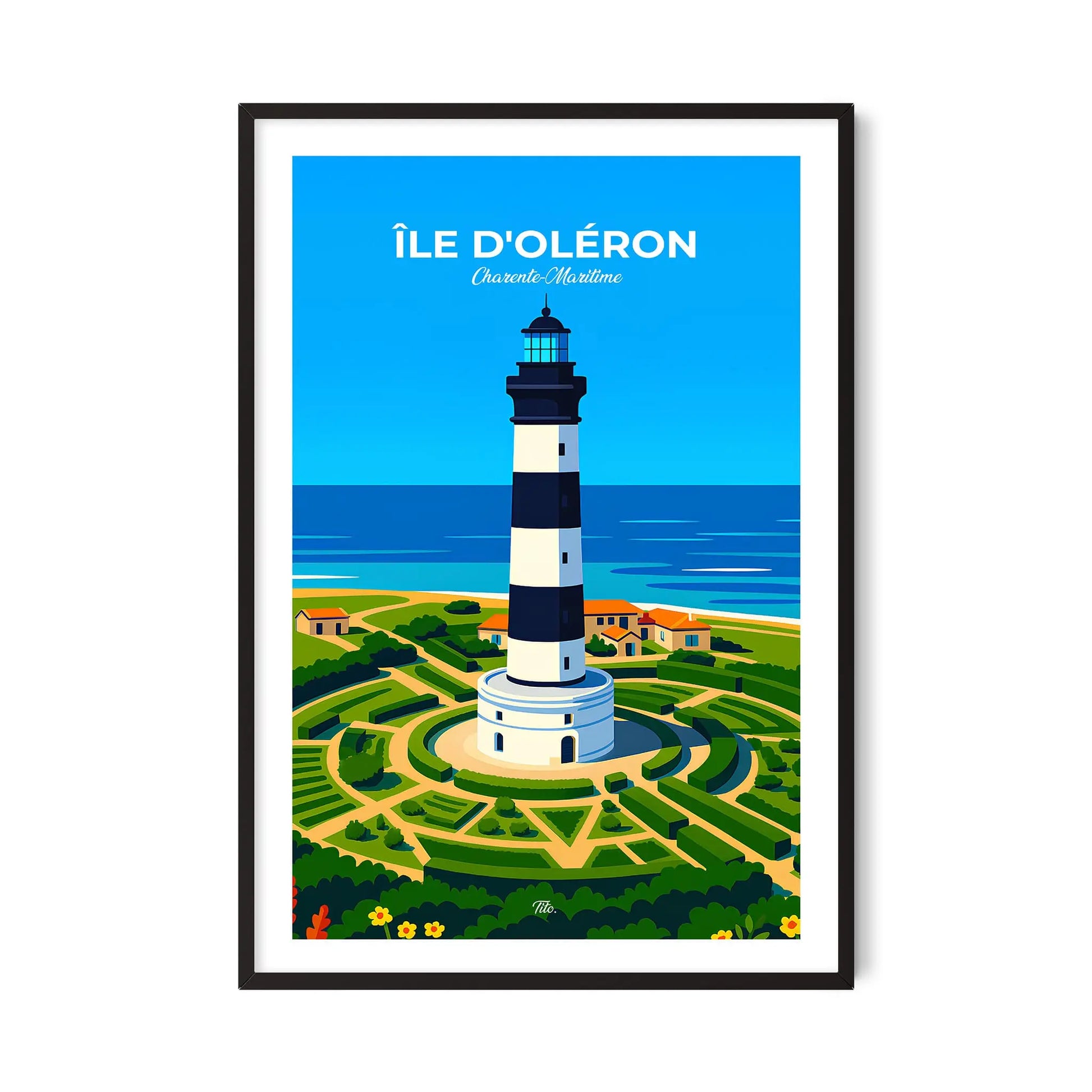 Affiche Île d’Oléron - Poster vintage, impression artistique murale