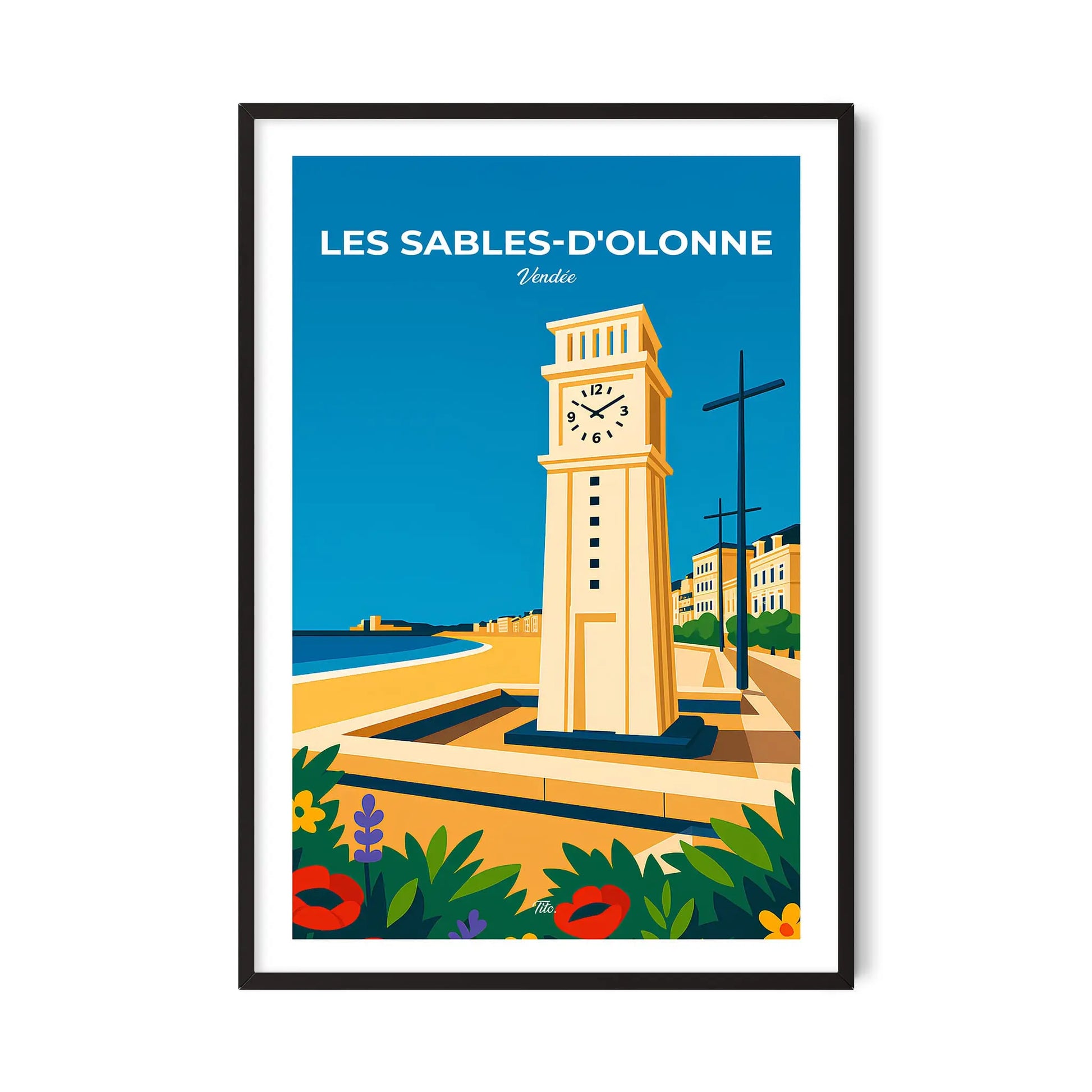 Affiche Les Sables-d’Olonne - Poster vintage, impression artistique murale