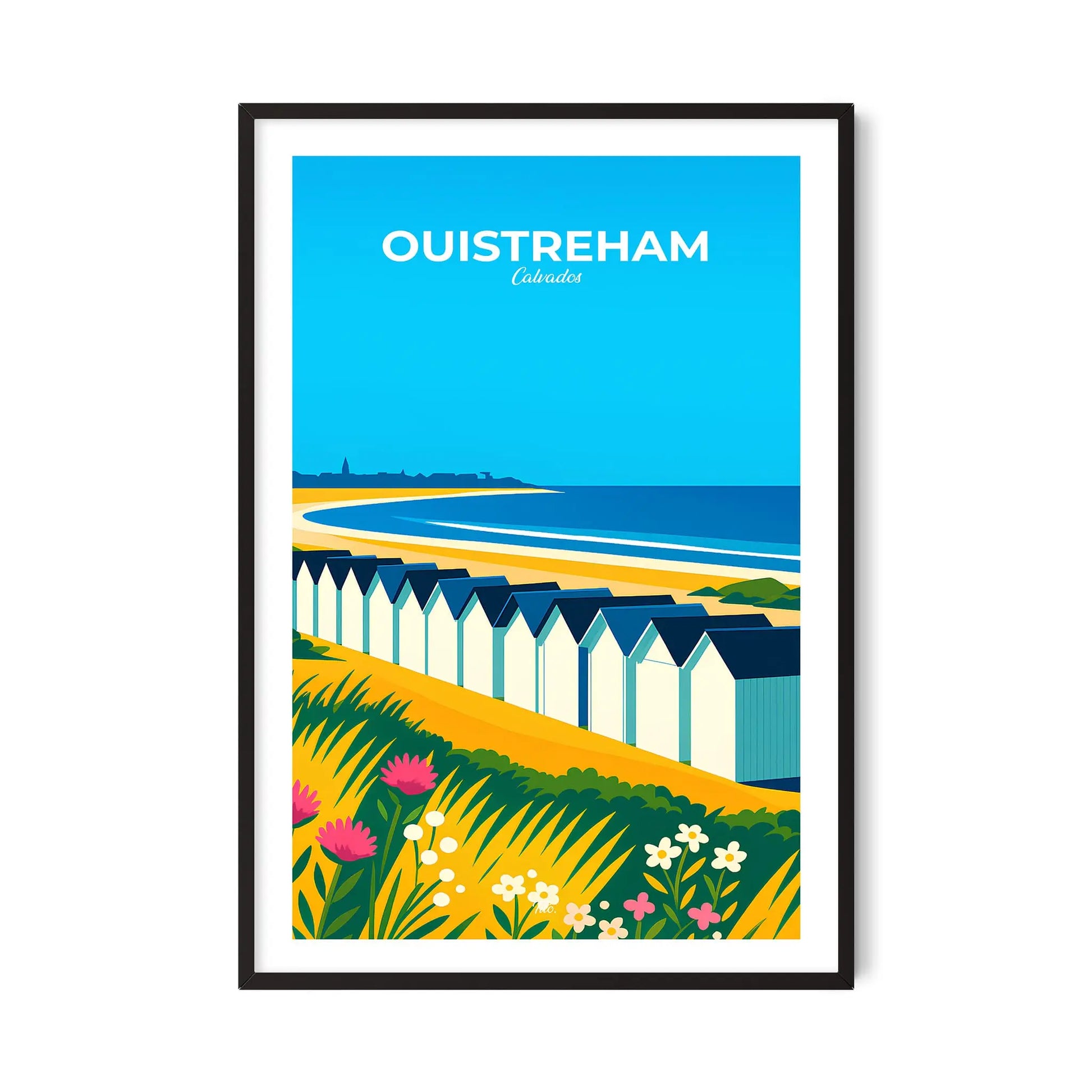 Affiche Ouistreham - Poster vintage, impression artistique murale