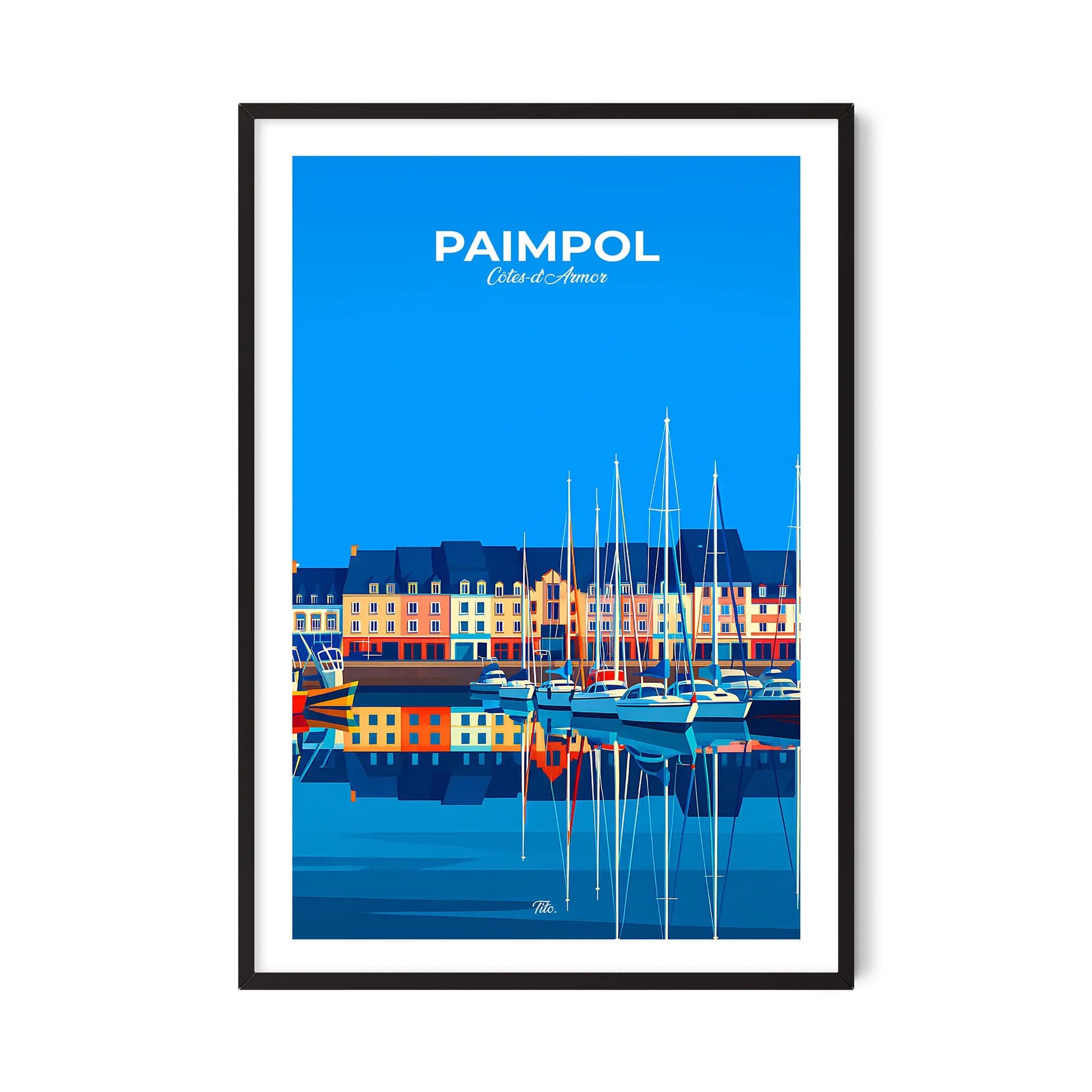 Affiche Paimpol - Poster vintage, impression artistique murale