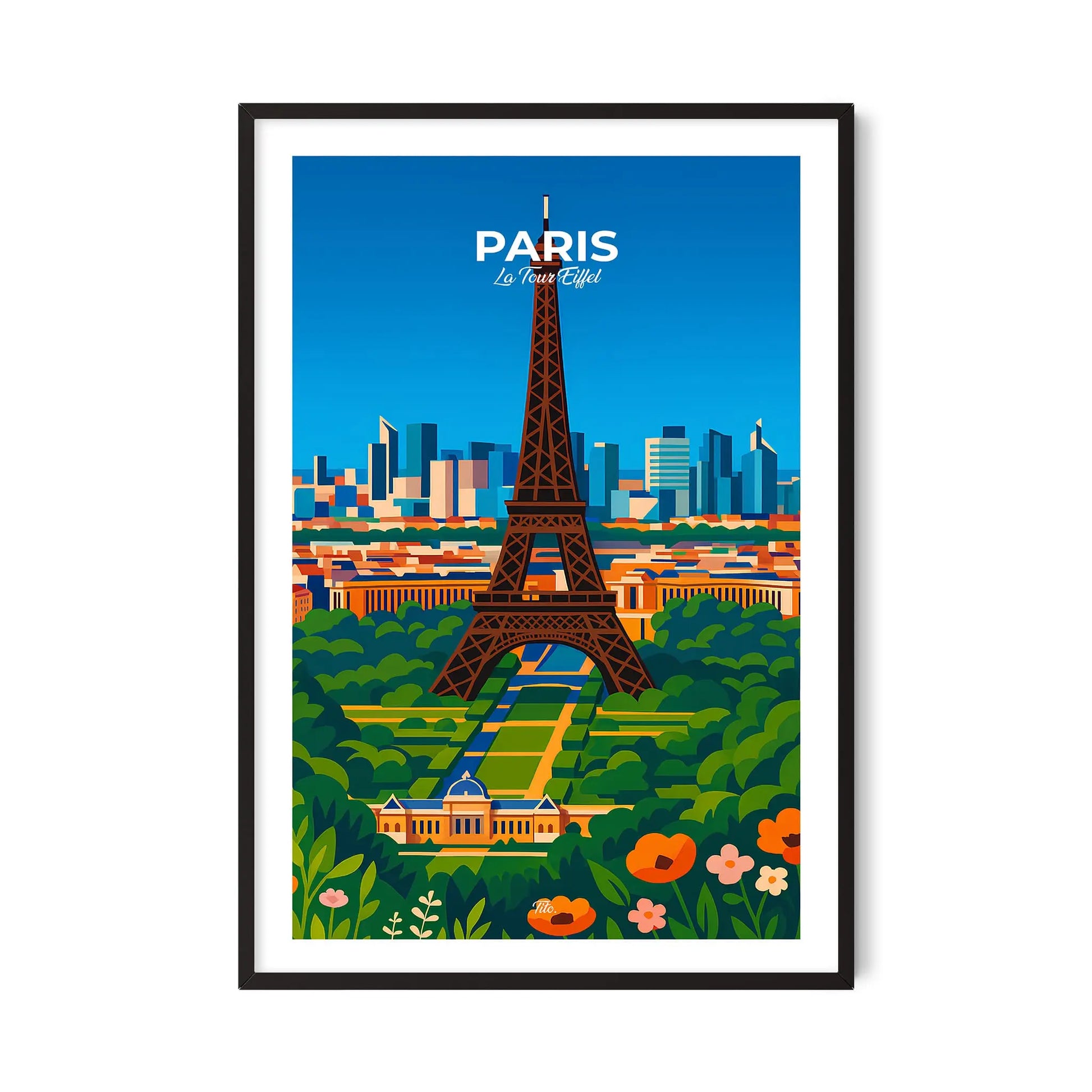 Affiche Paris - Poster vintage, impression artistique murale