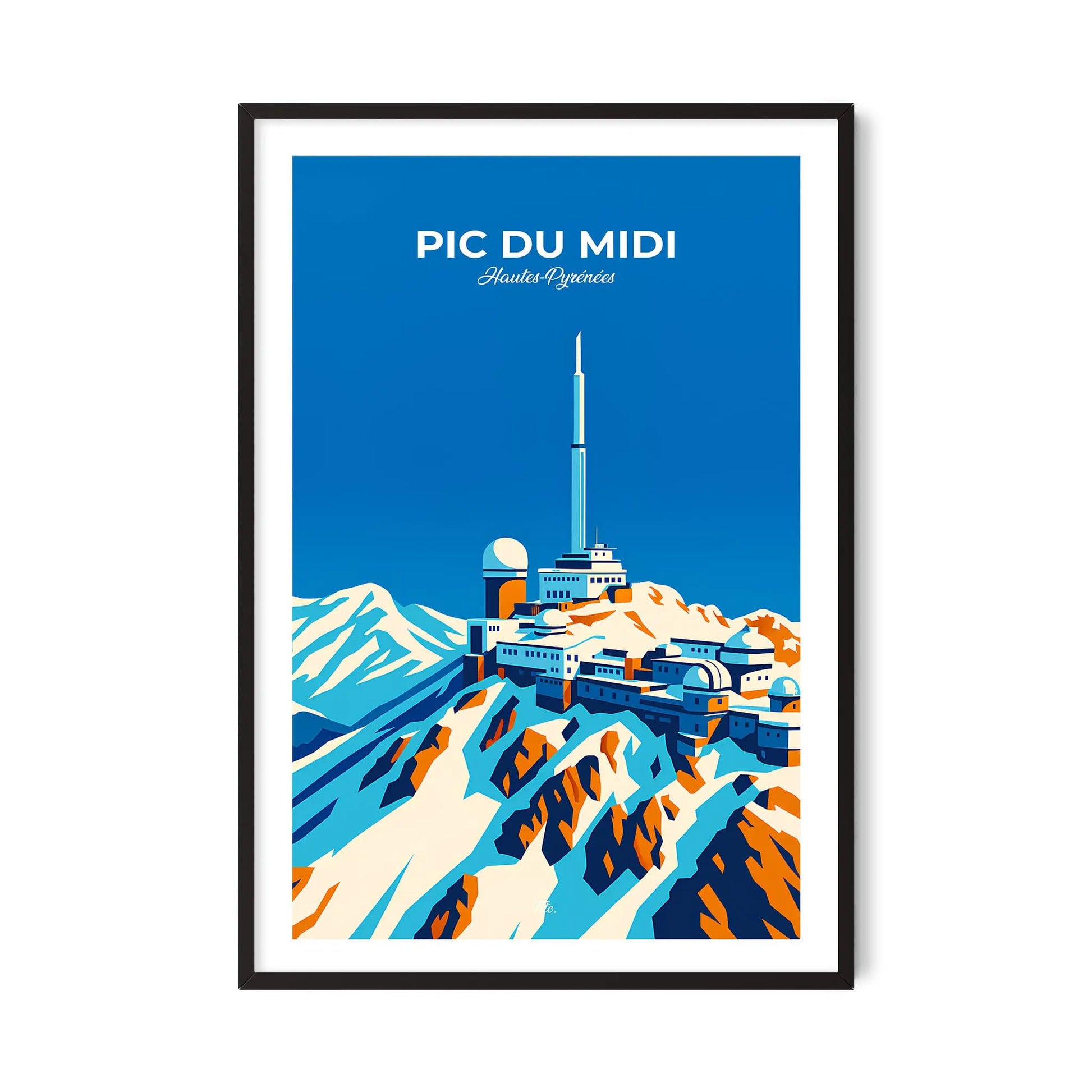 Affiche Pic du Midi - Poster vintage, impression artistique murale