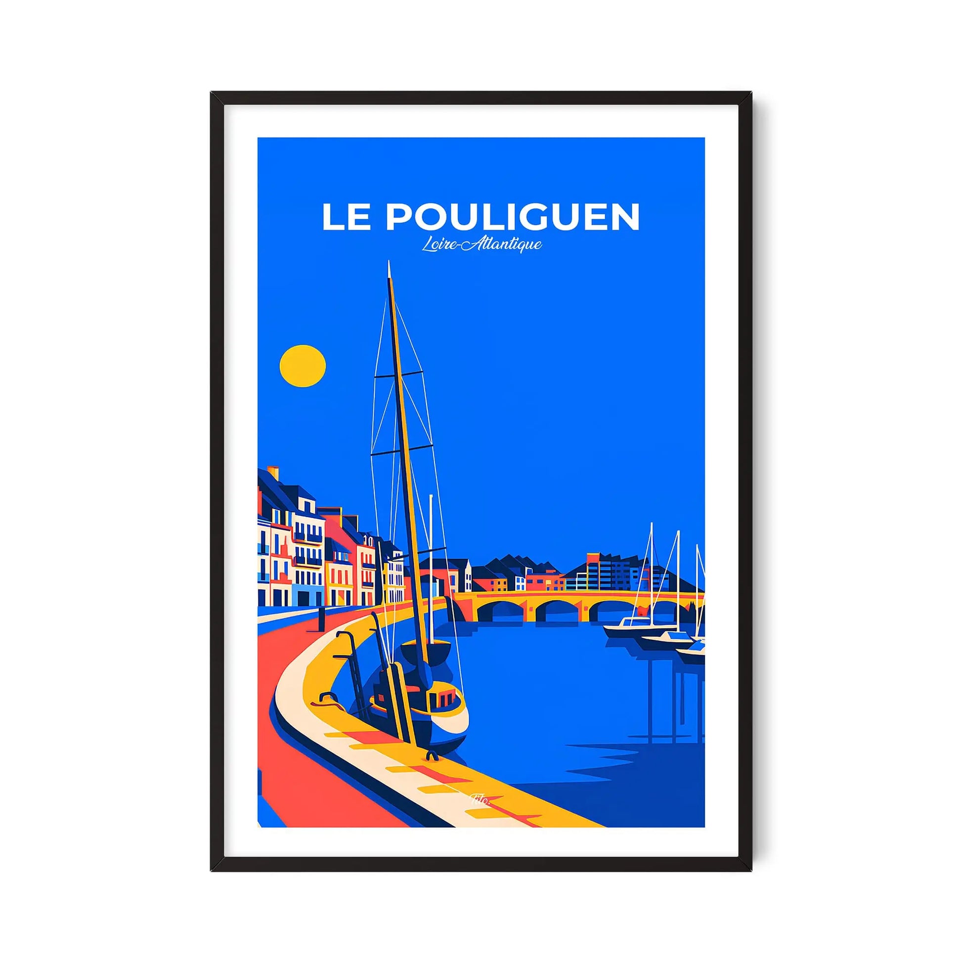 Affiche Le Pouliguen - Poster vintage, impression artistique murale