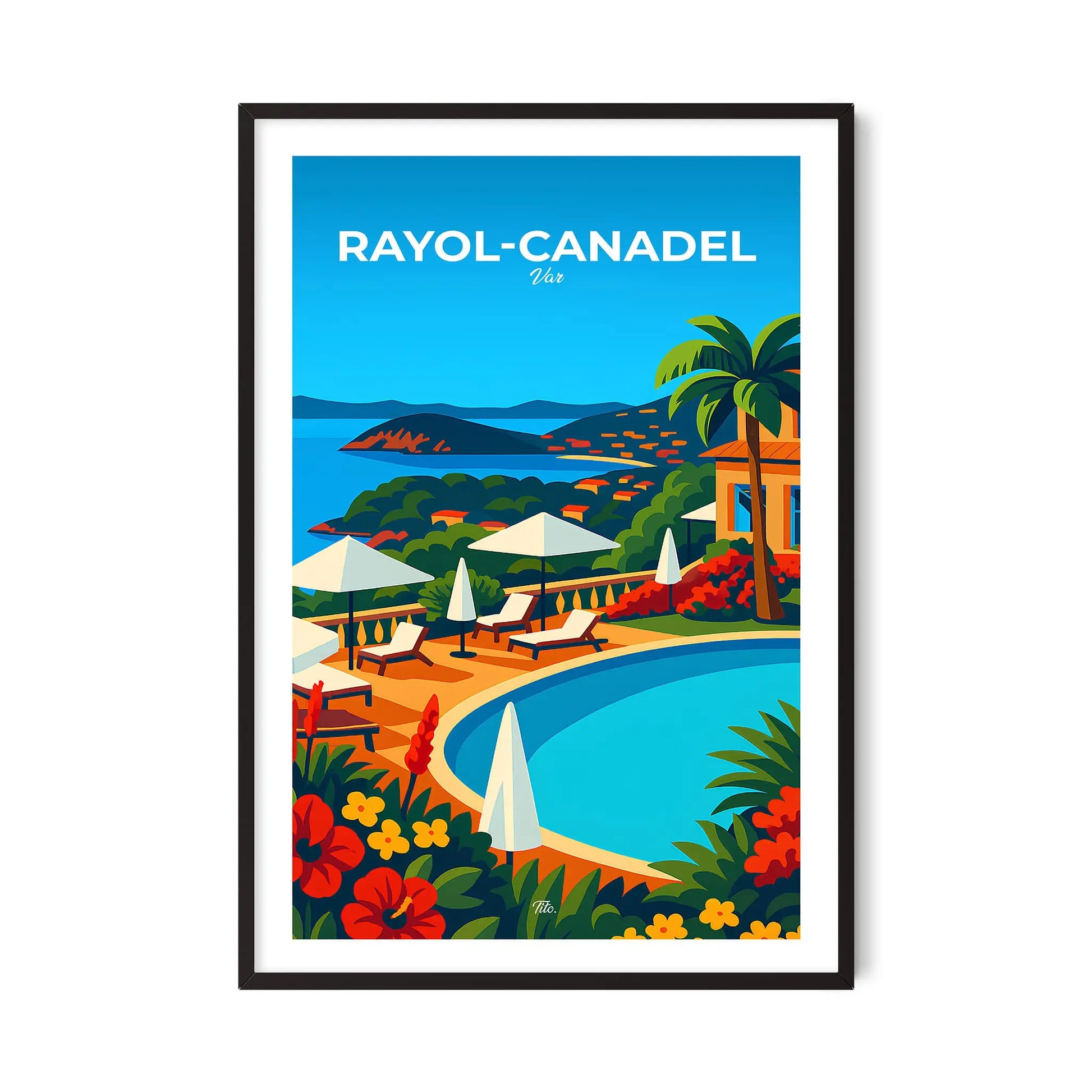 Affiche Rayol-Canadel - Poster vintage, impression artistique murale