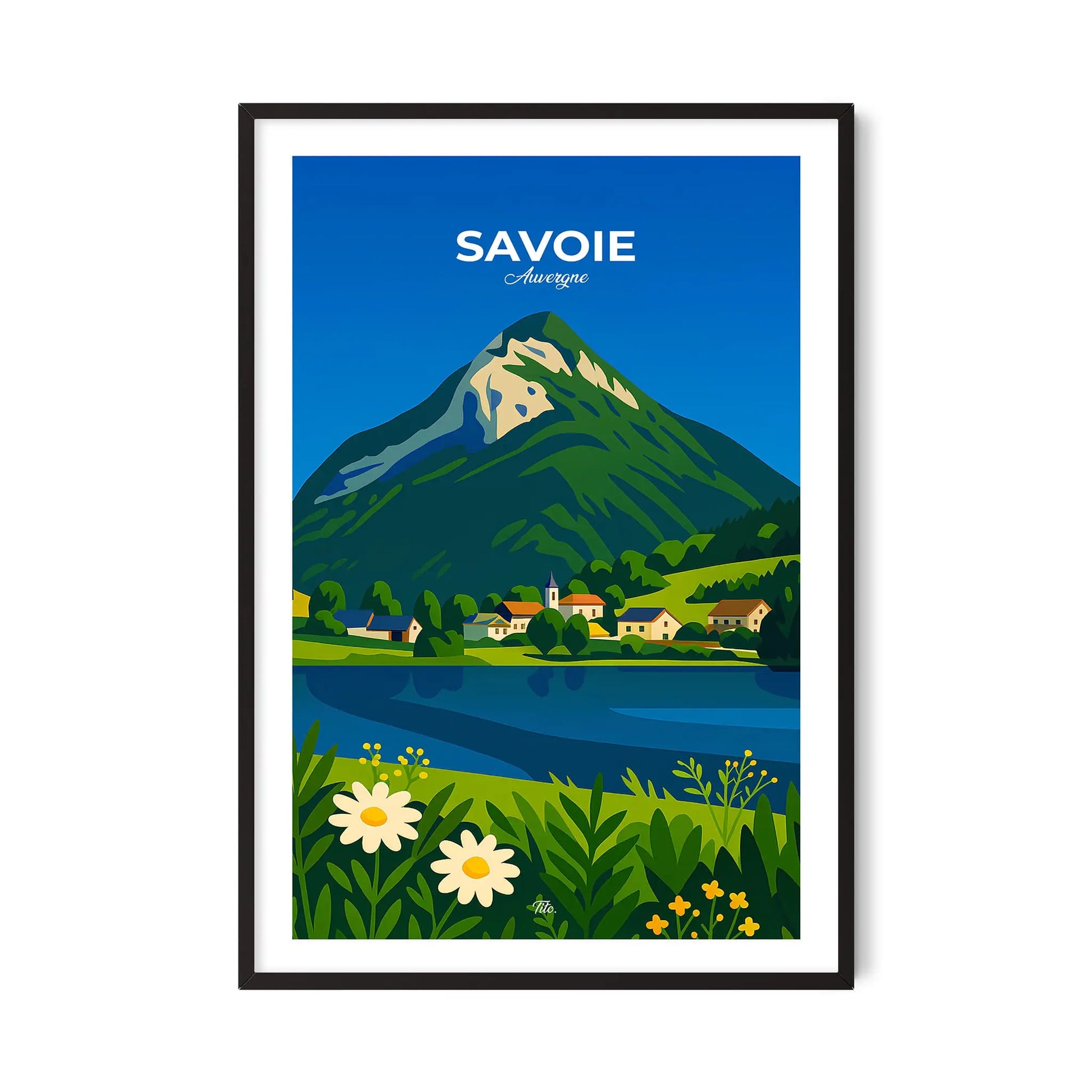 Affiche Savoie - Poster vintage, impression artistique murale