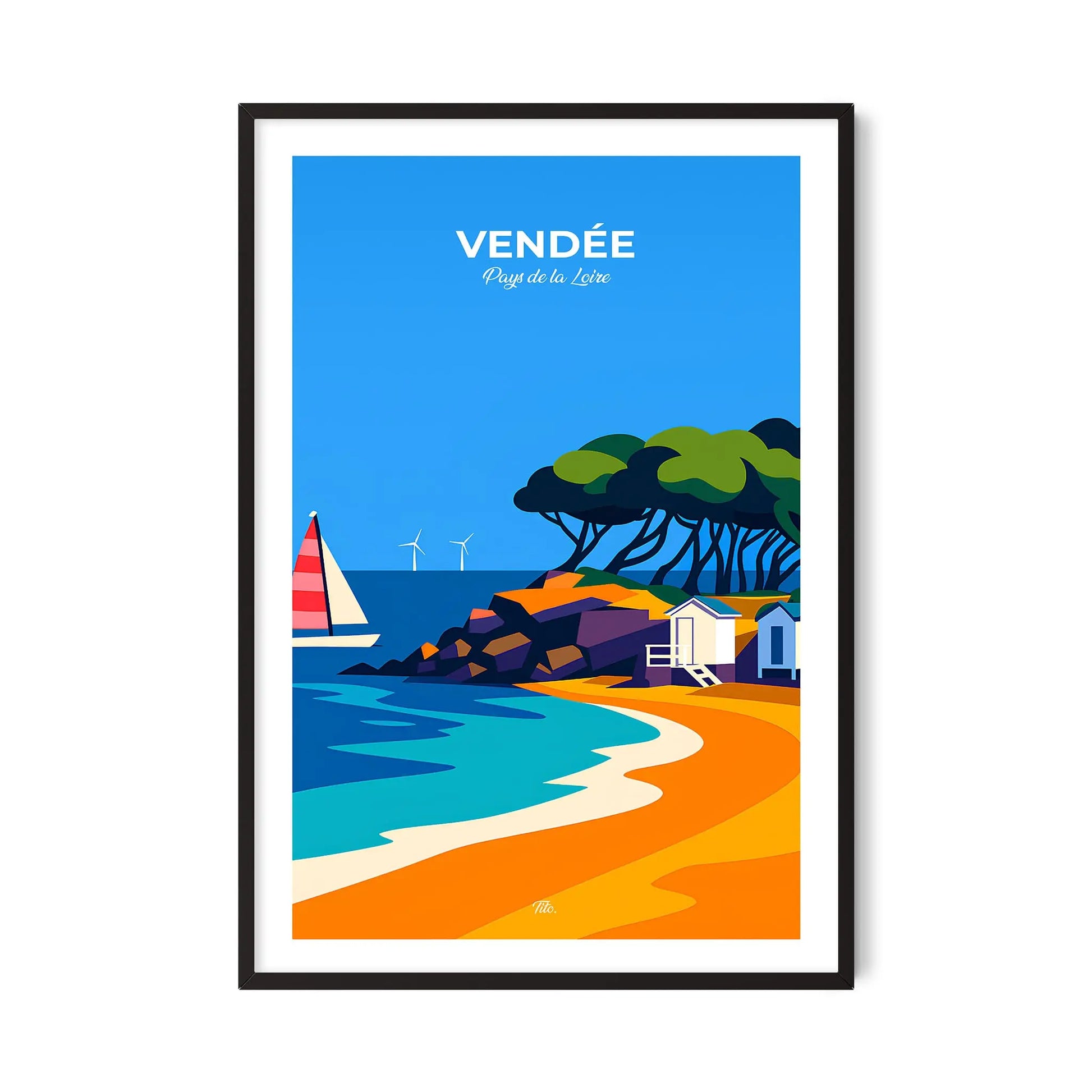 Affiche Vendée - Poster vintage, impression artistique murale