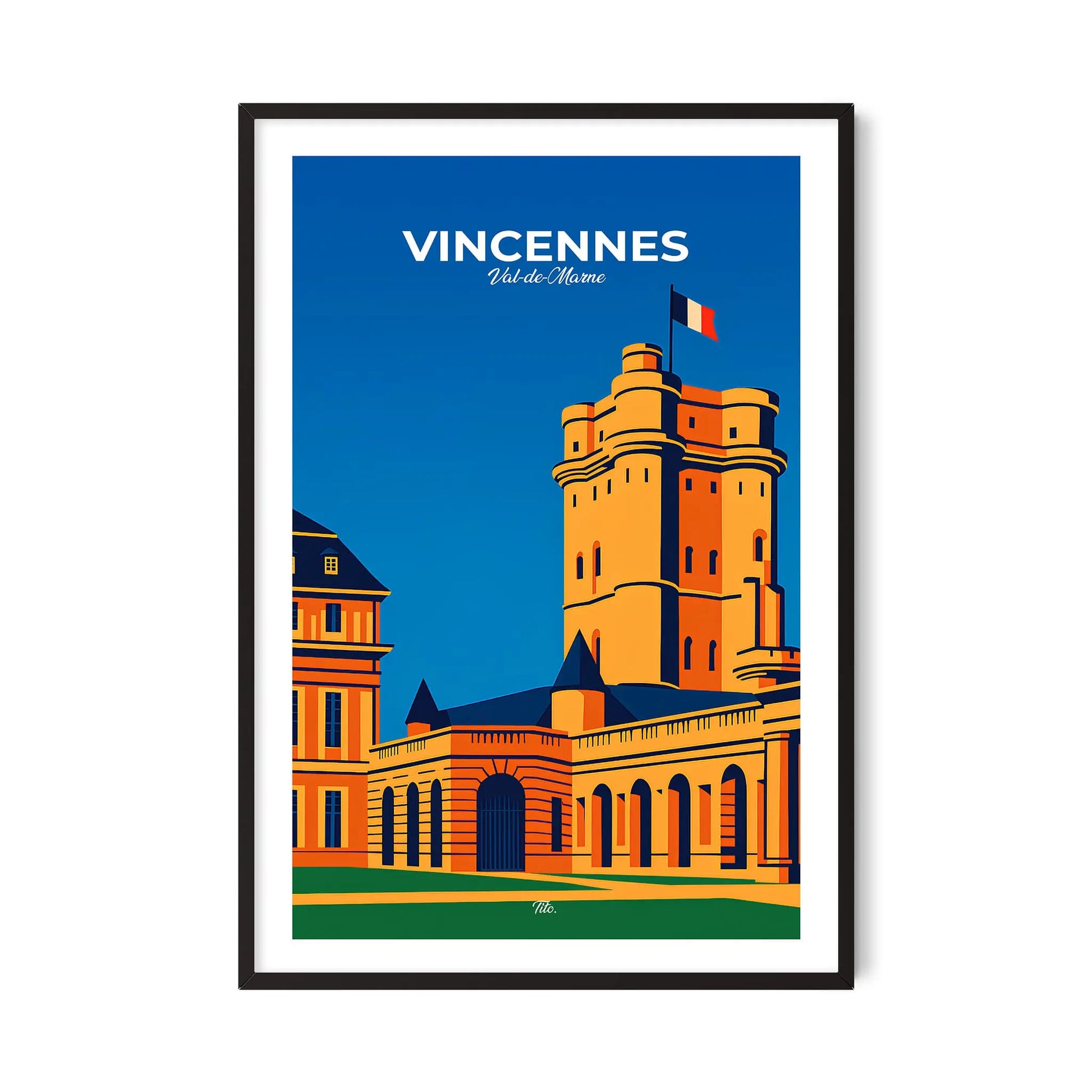 Affiche Vincennes - Poster vintage, impression artistique murale