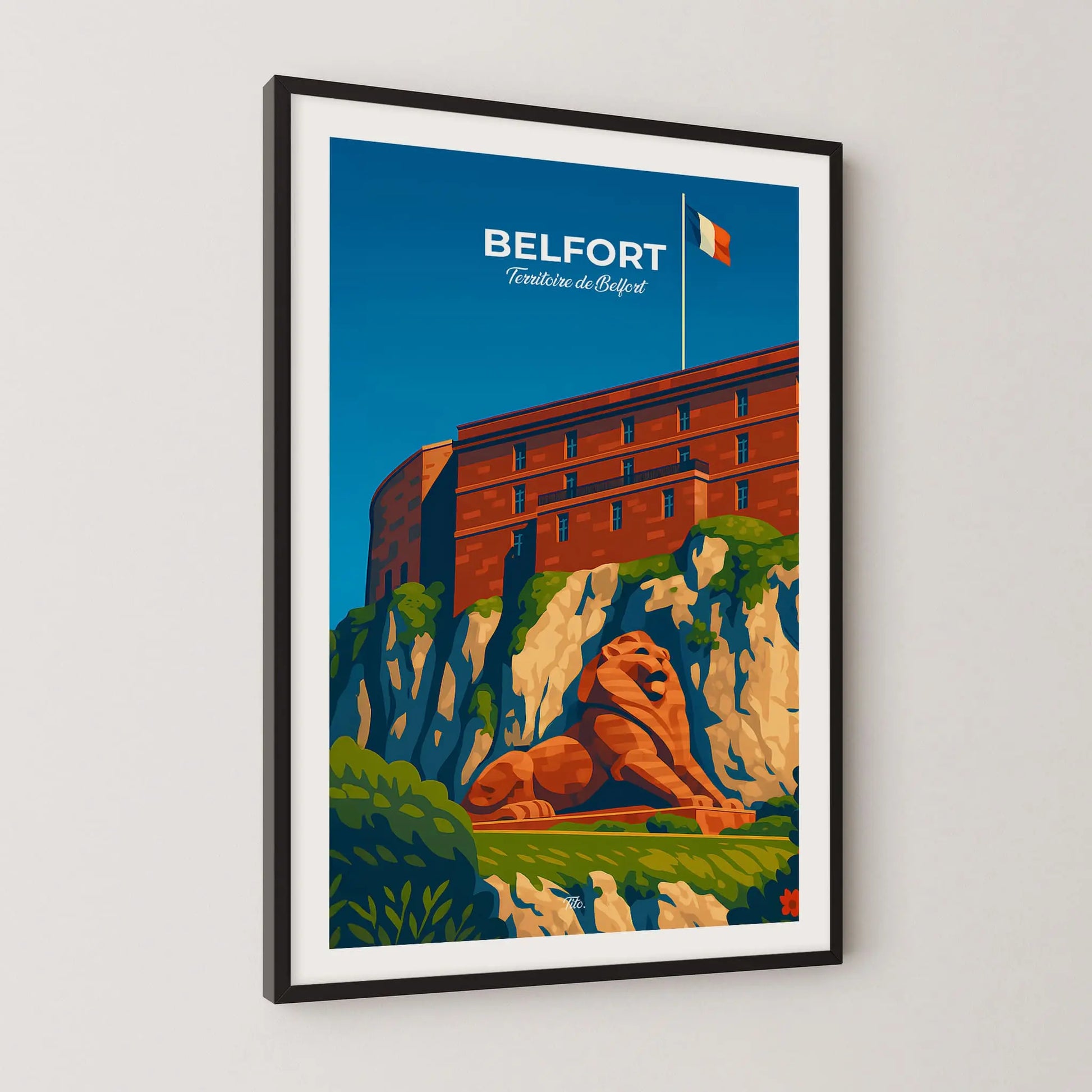 Affiche Belfort - Poster vintage, impression artistique murale