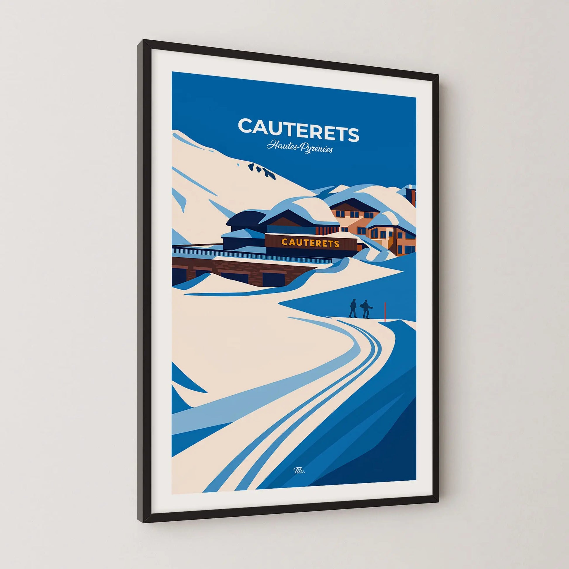 Affiche Cauterets - Poster vintage, impression artistique murale