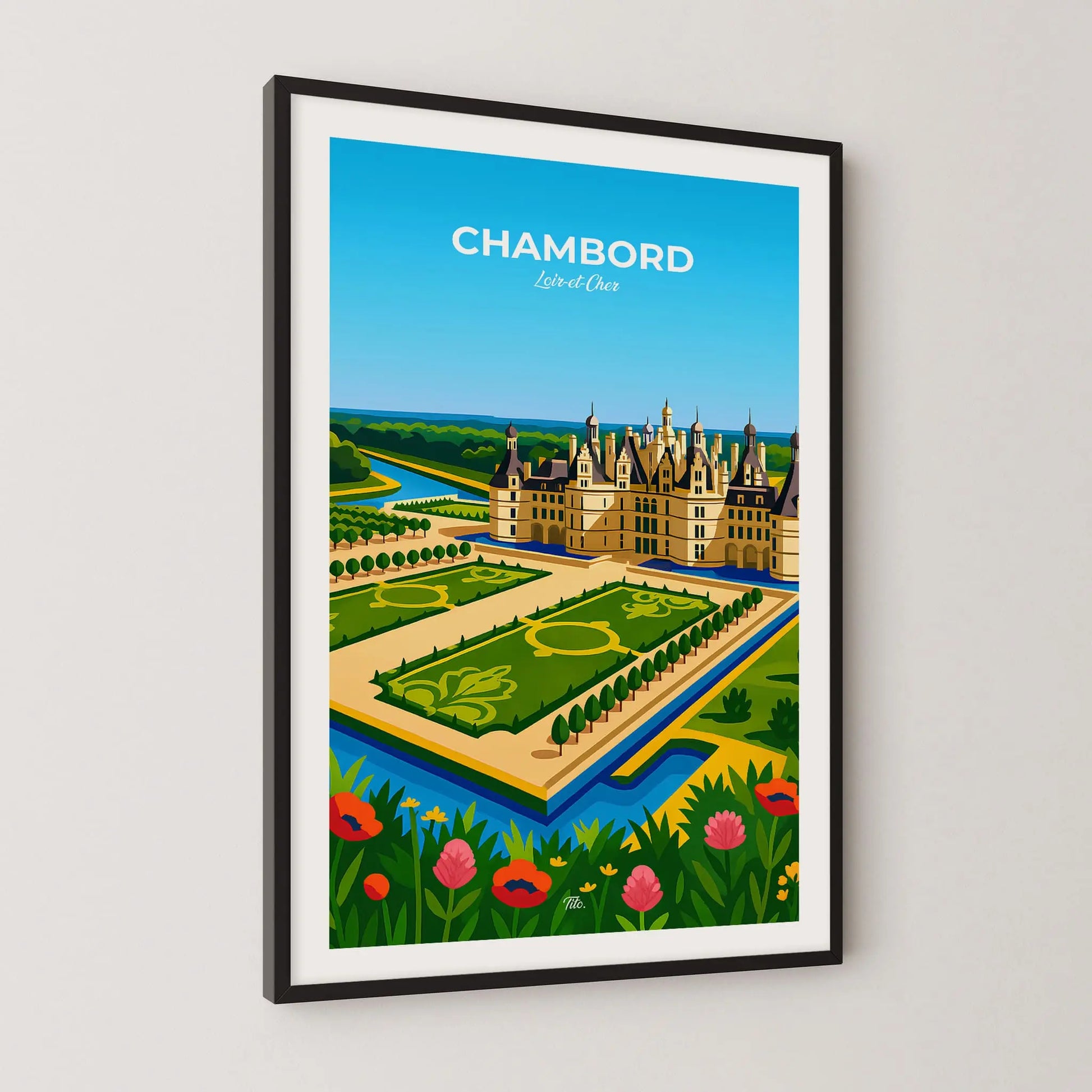 Affiche Chambord - Poster vintage, impression artistique murale
