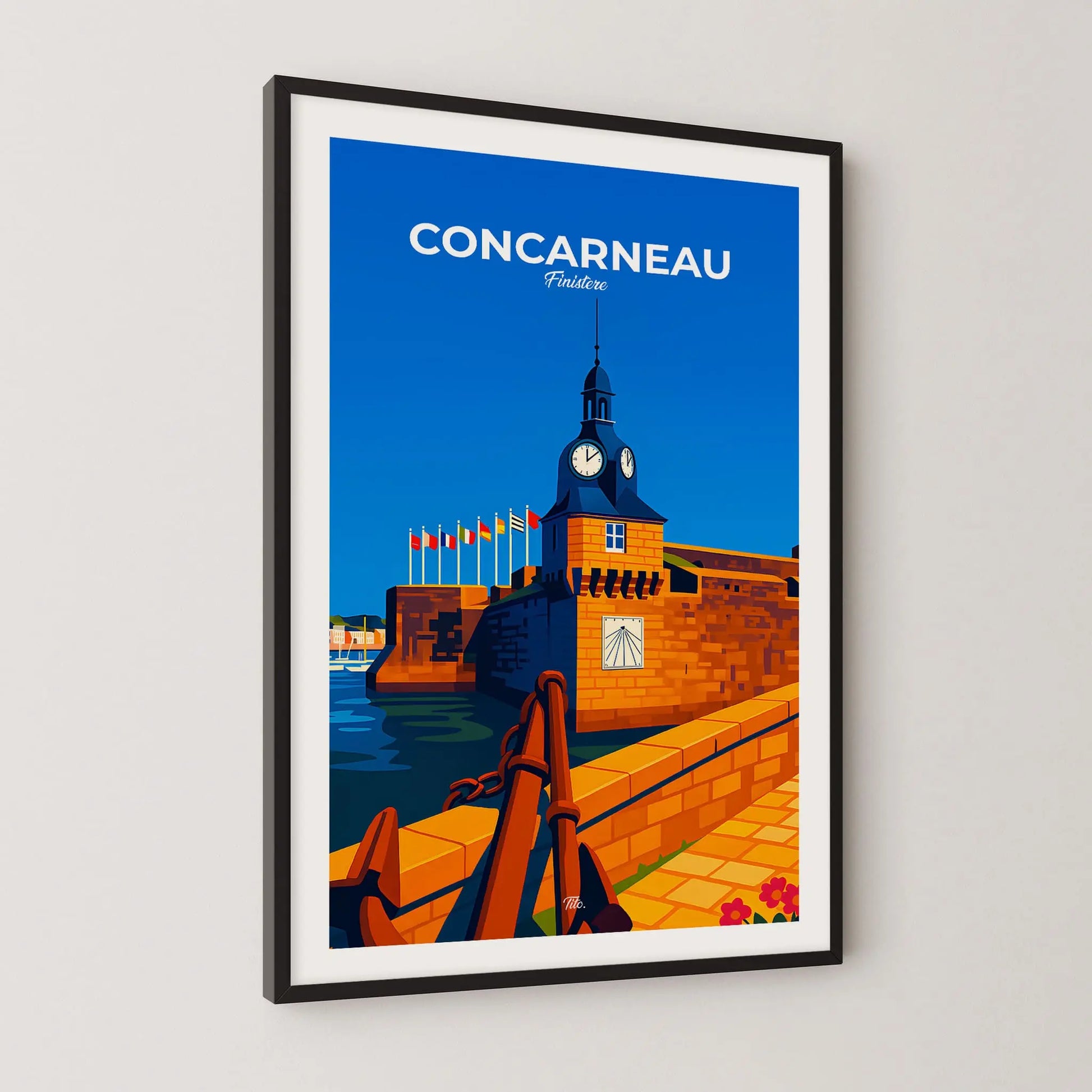 Affiche Concarneau - Poster vintage, impression artistique murale