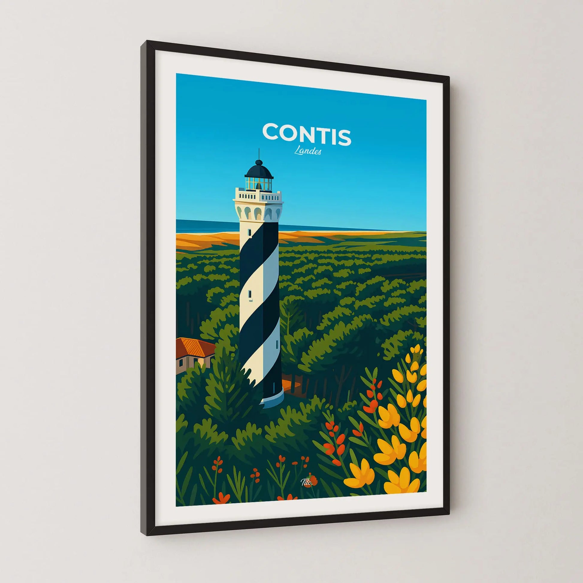 Affiche Contis - Poster vintage, impression artistique murale