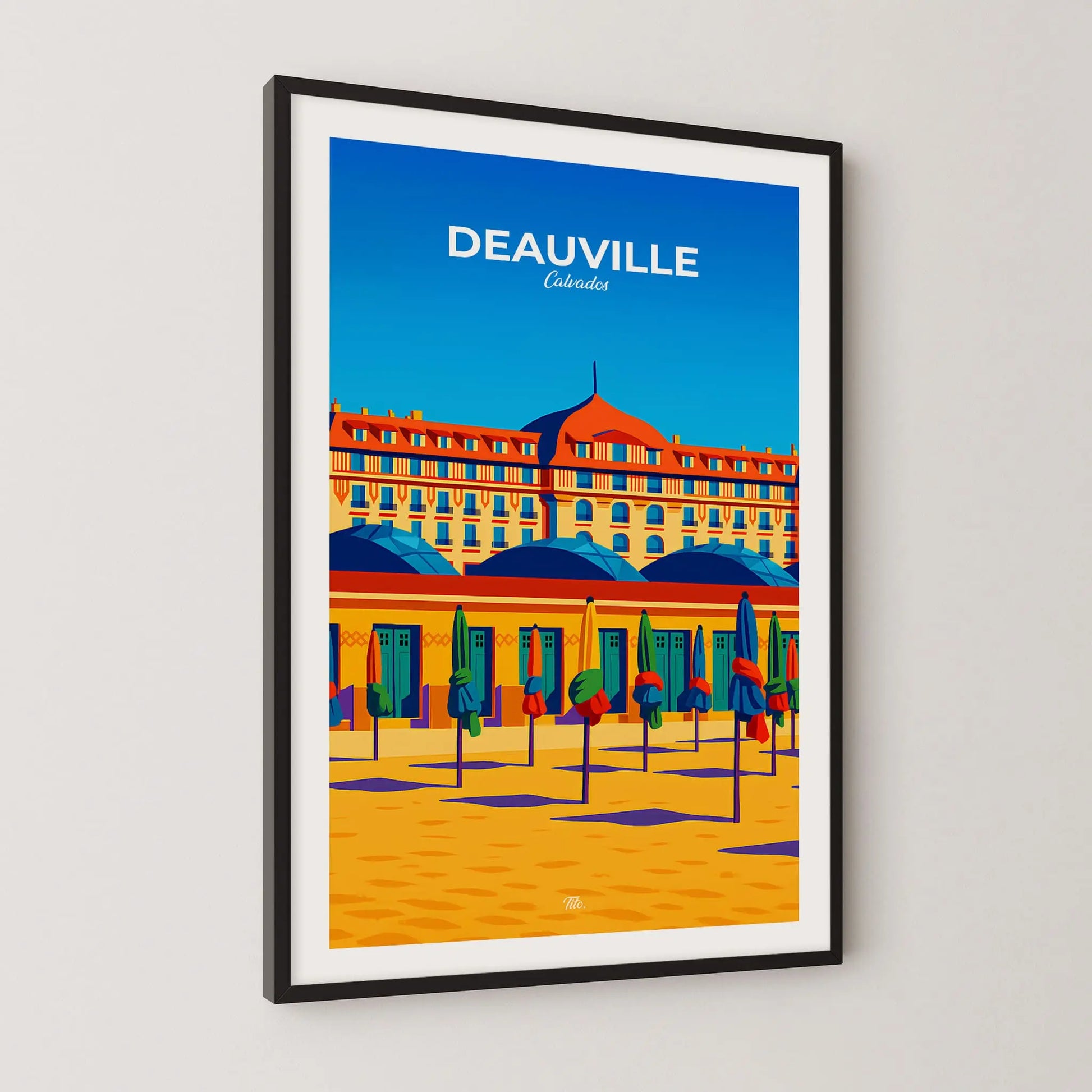 Affiche Deauville - Poster vintage, impression artistique murale