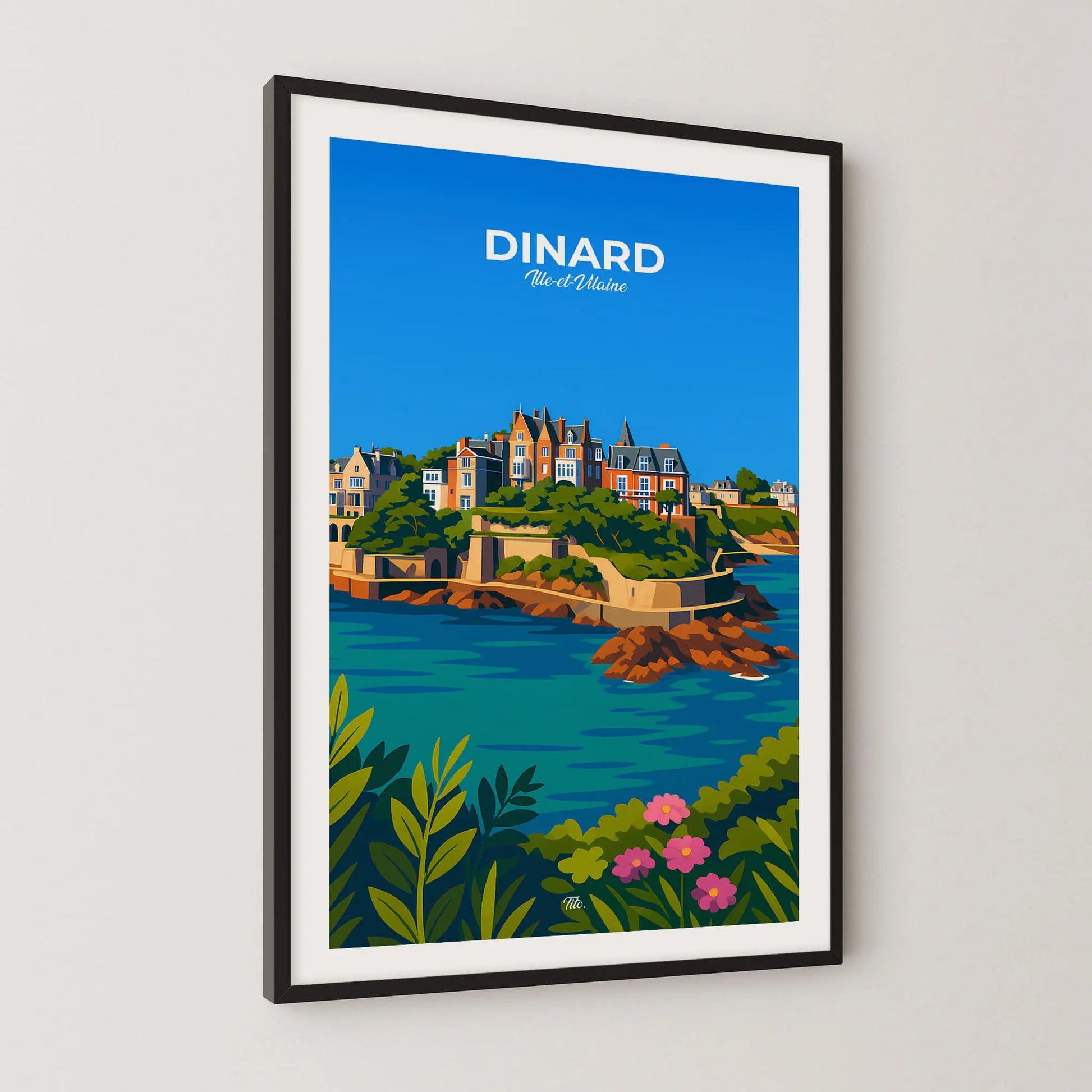 Affiche Dinard - Poster vintage, impression artistique murale