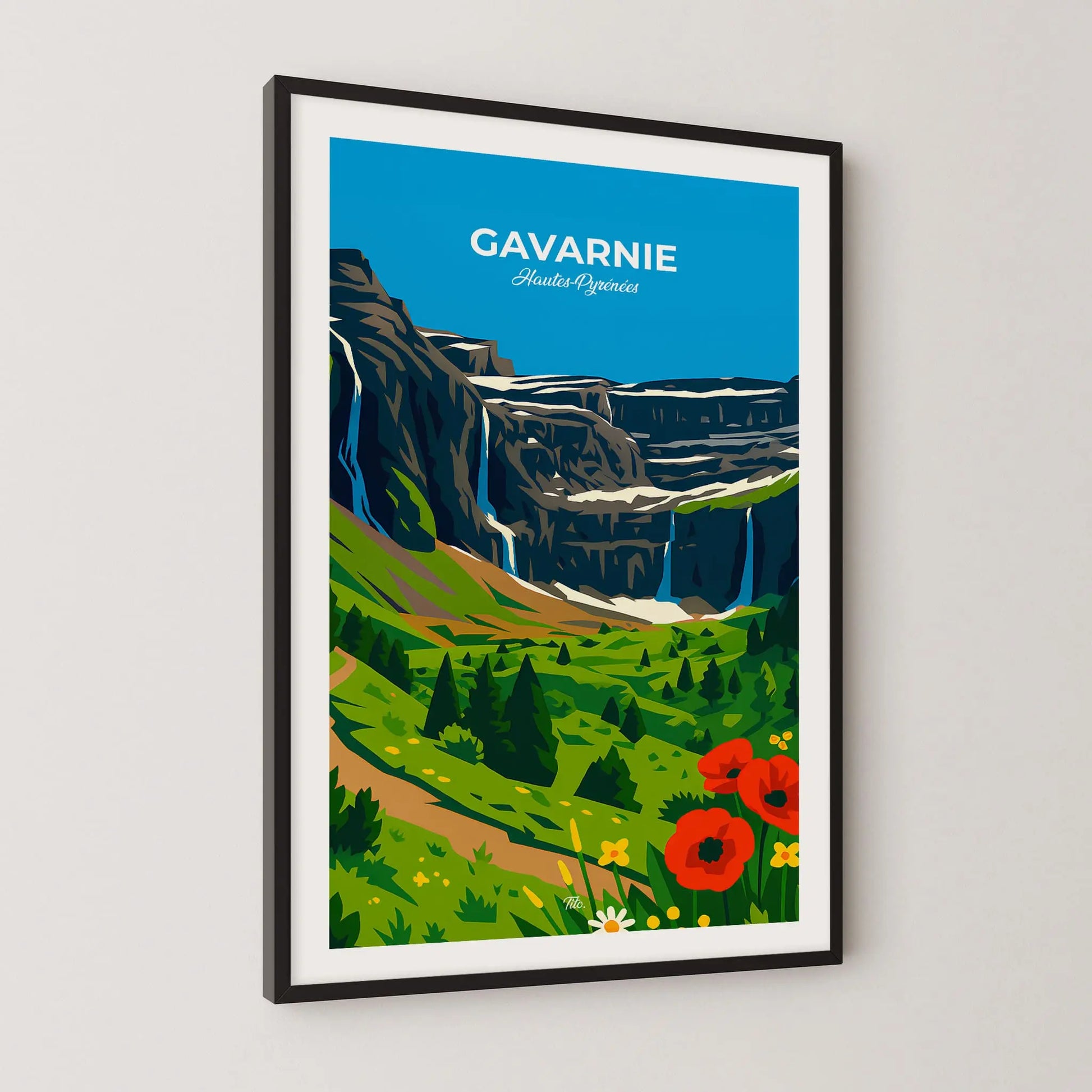 Affiche Gavarnie - Poster vintage, impression artistique murale