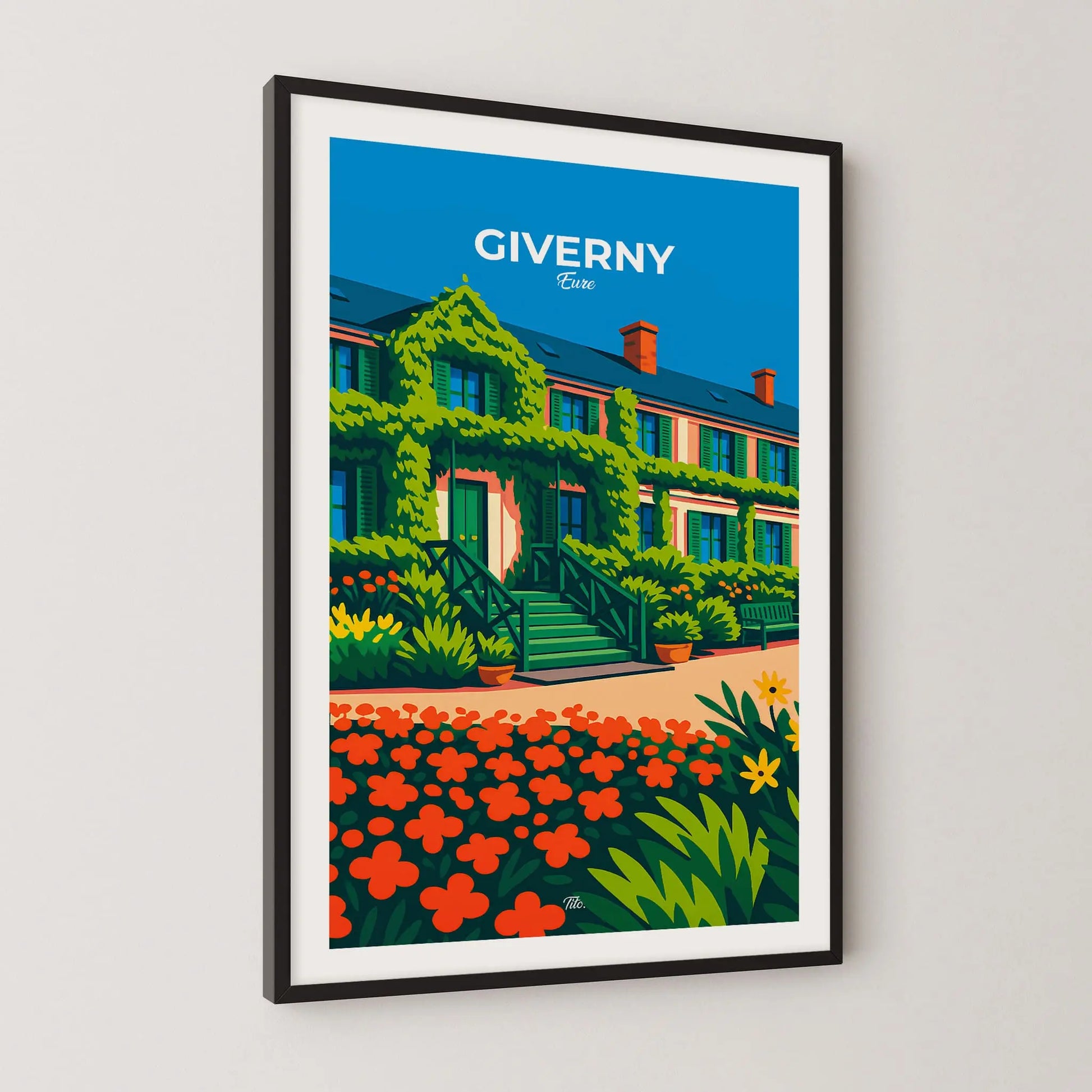 Affiche Giverny - Poster vintage, impression artistique murale
