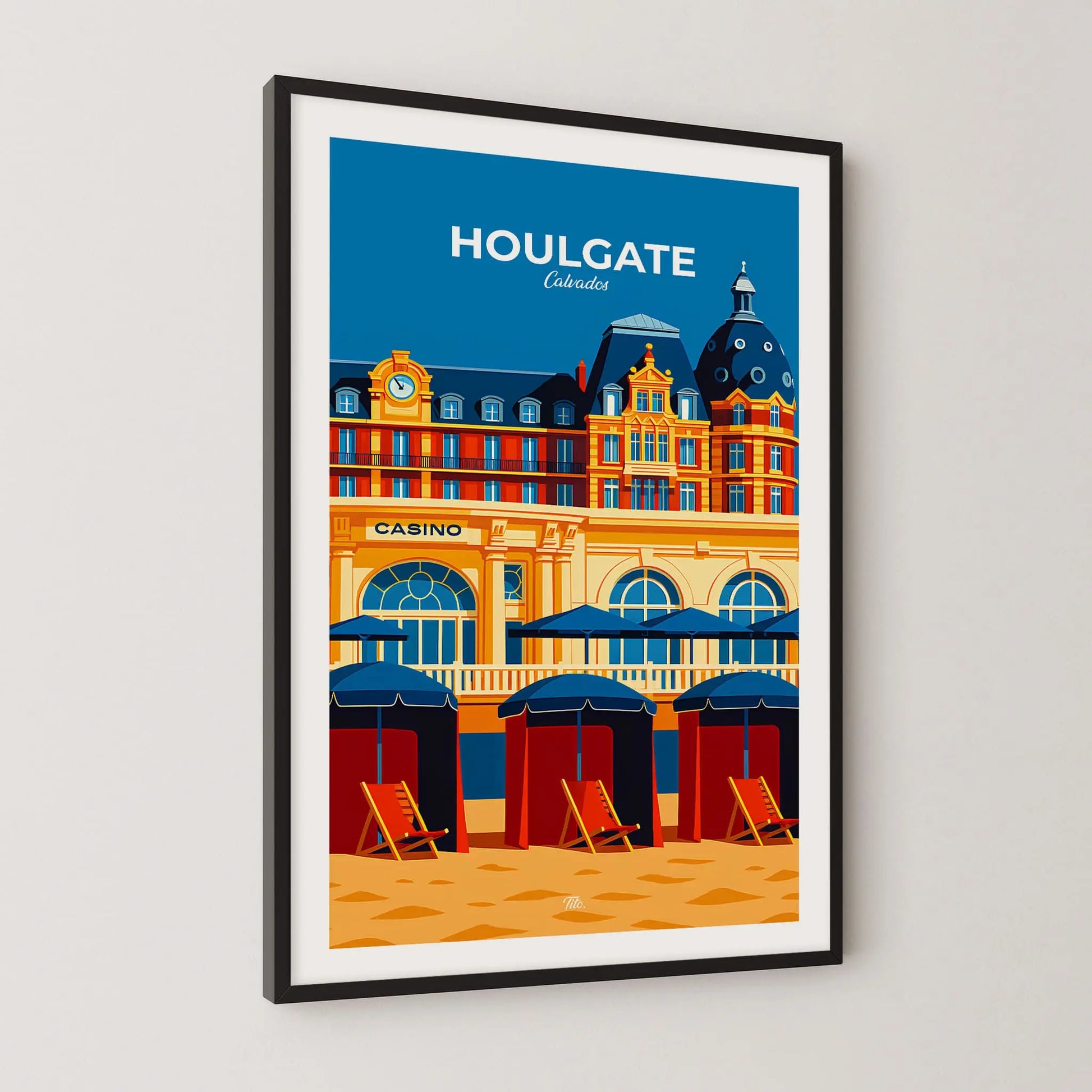 Affiche Houlgate - Poster vintage, impression artistique murale