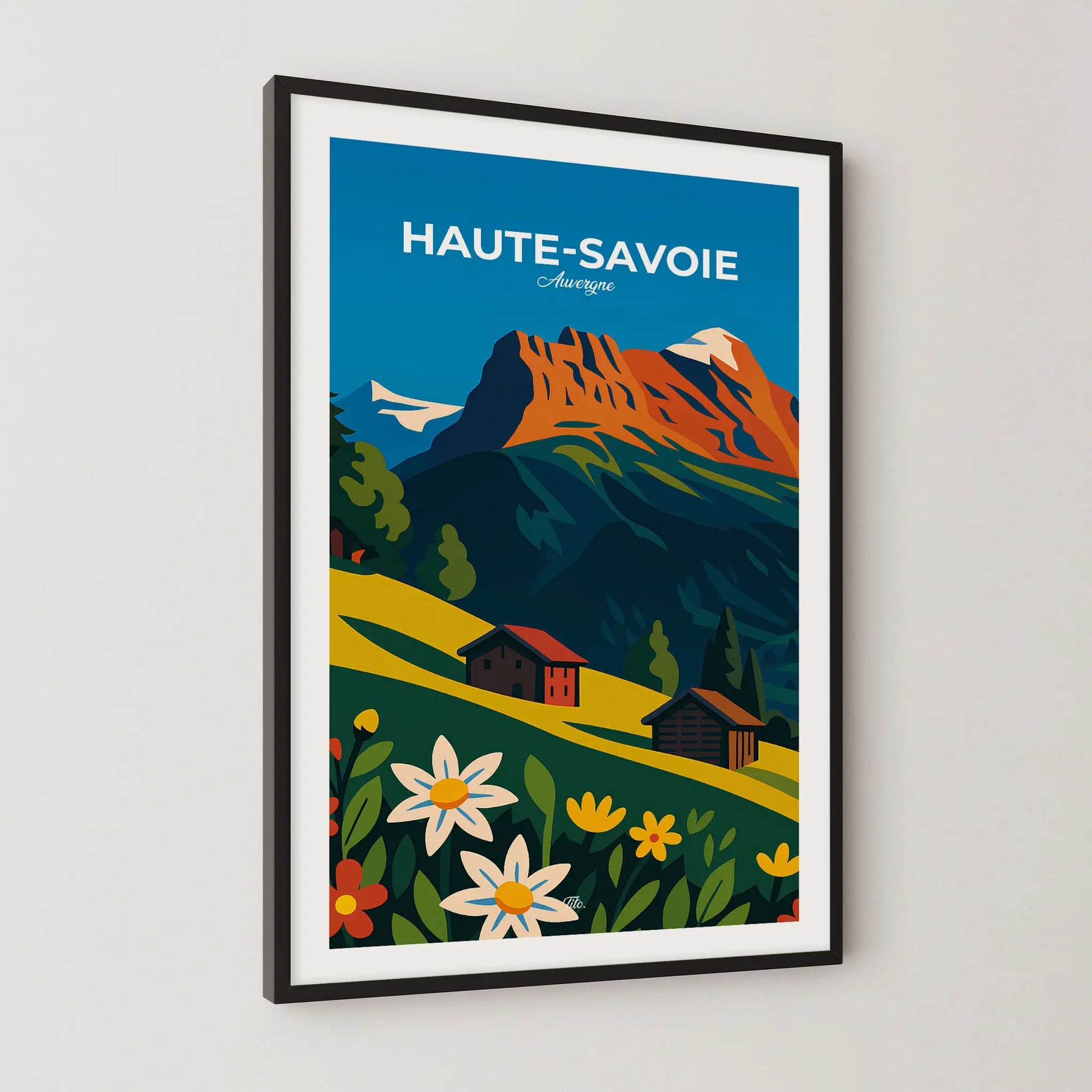 Affiche Haute-Savoie - Poster vintage, impression artistique murale