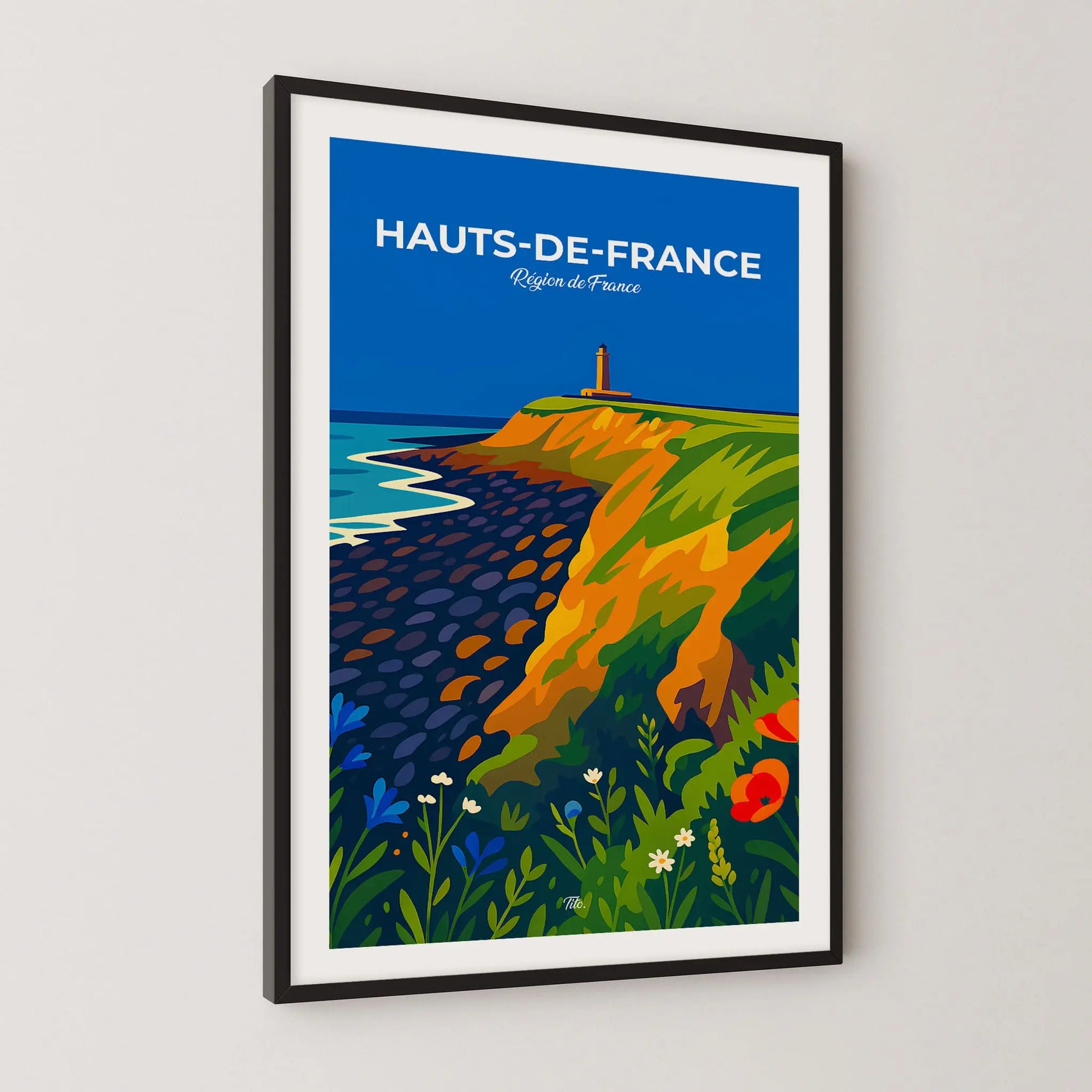 Affiche Hauts-de-France - Poster vintage, impression artistique murale