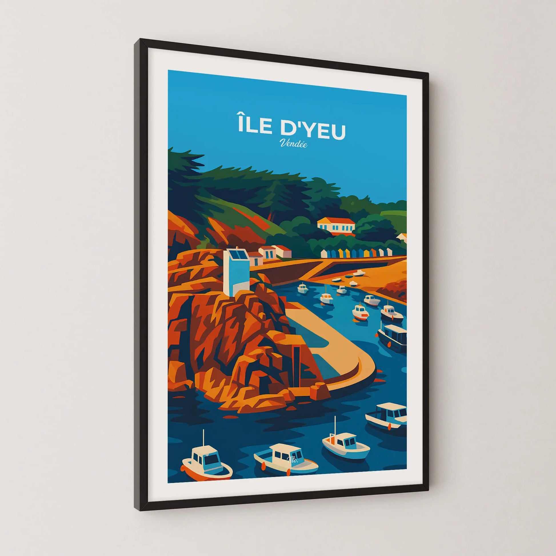 Affiche Île d’Yeu - Poster vintage, impression artistique murale