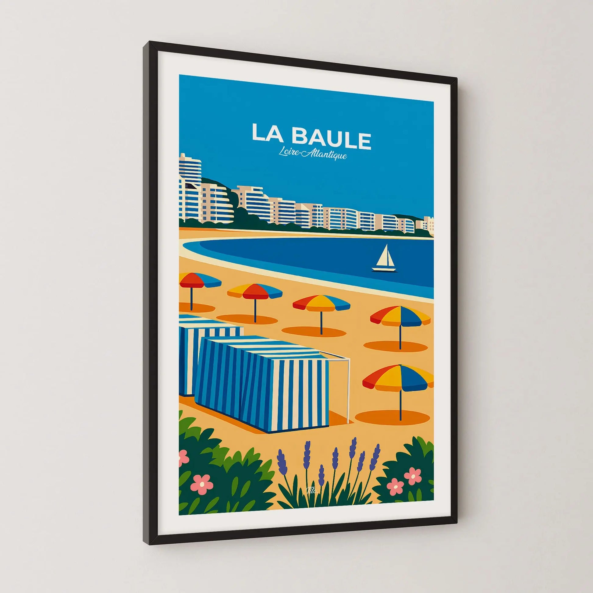Affiche La Baule - Poster vintage, impression artistique murale