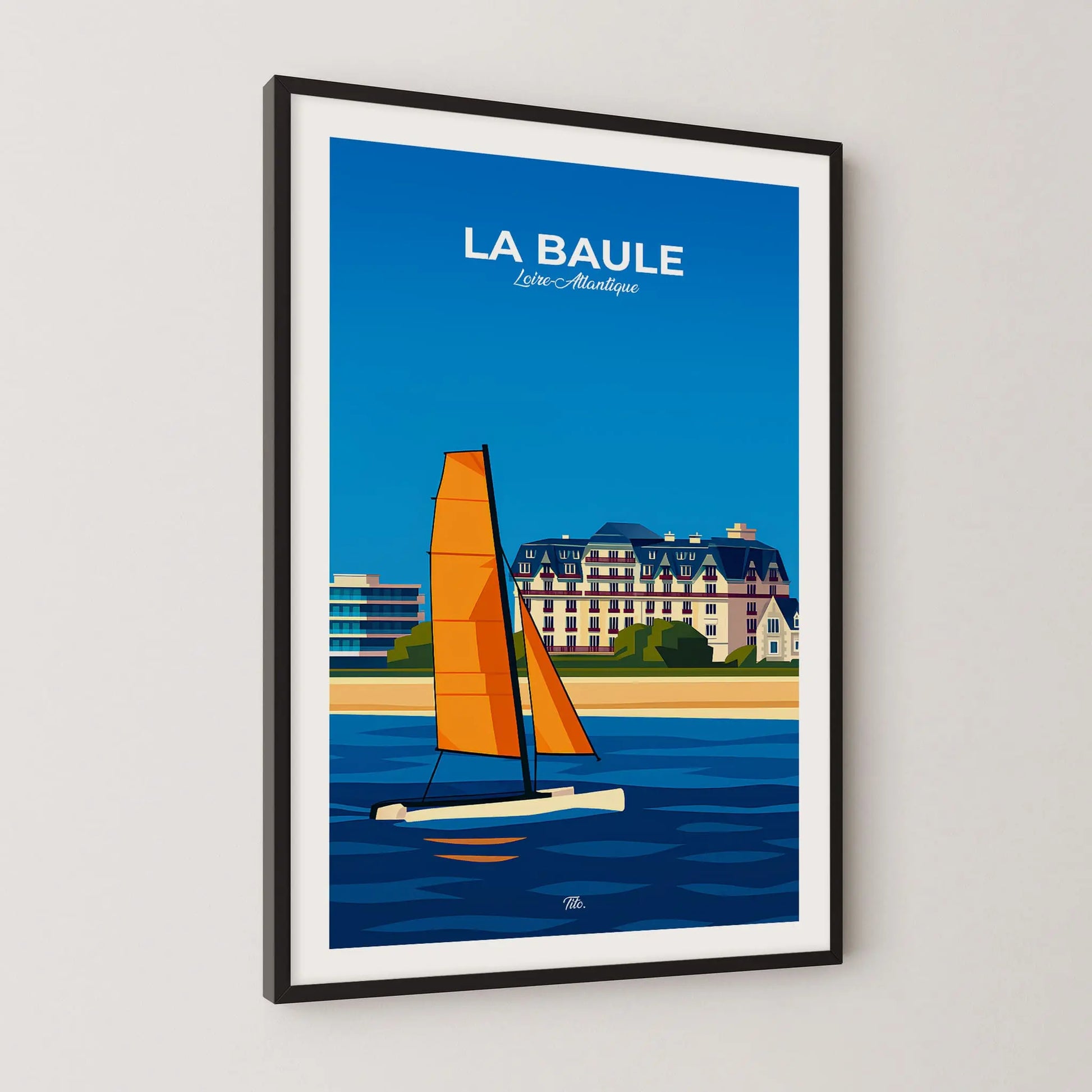 Affiche La Baule - Poster vintage, impression artistique murale