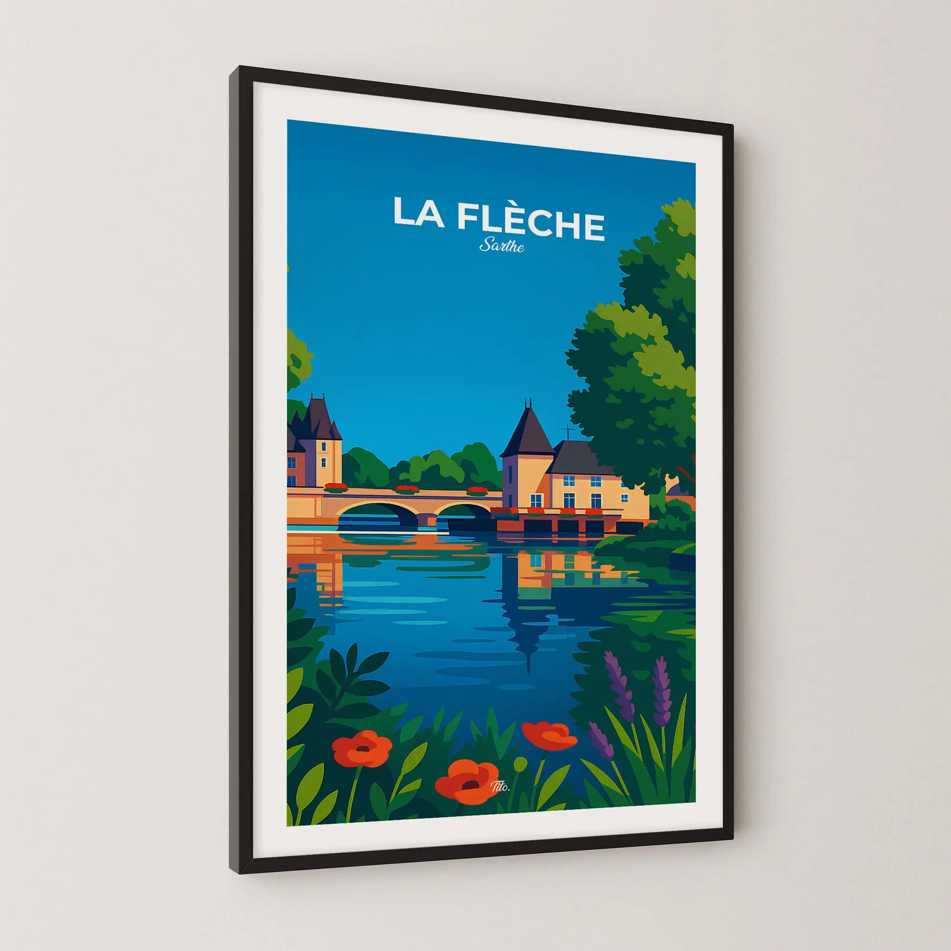 Affiche La Flèche - Poster vintage, impression artistique murale