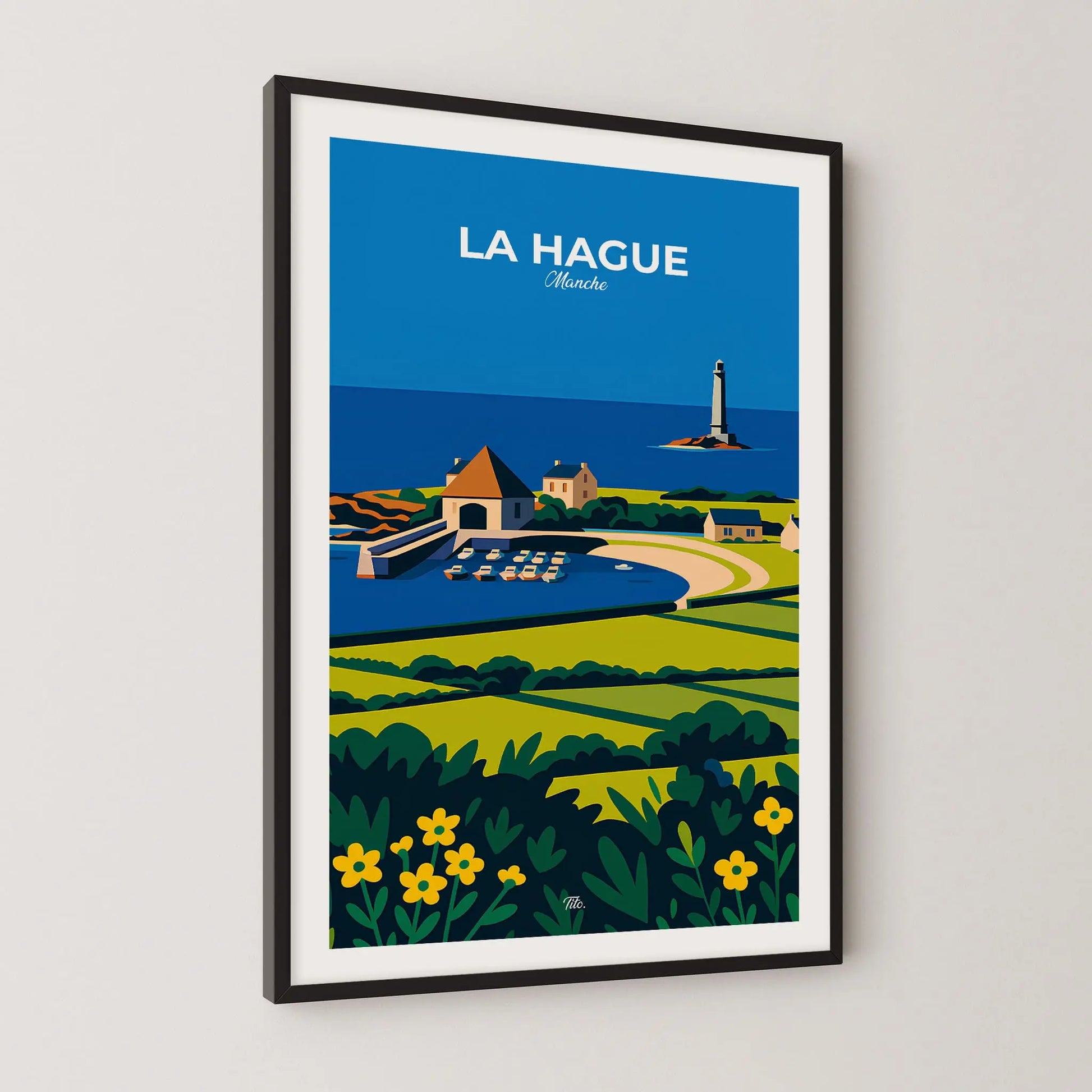 Affiche La Hague - Poster vintage, impression artistique murale
