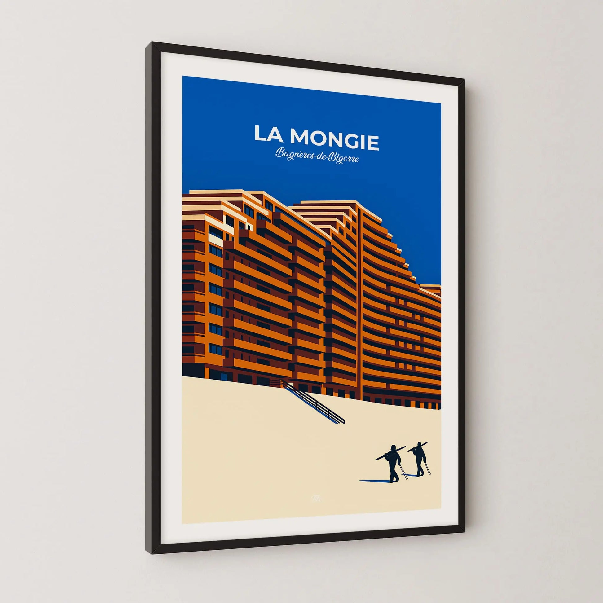 Affiche La Mongie - Poster vintage, impression artistique murale