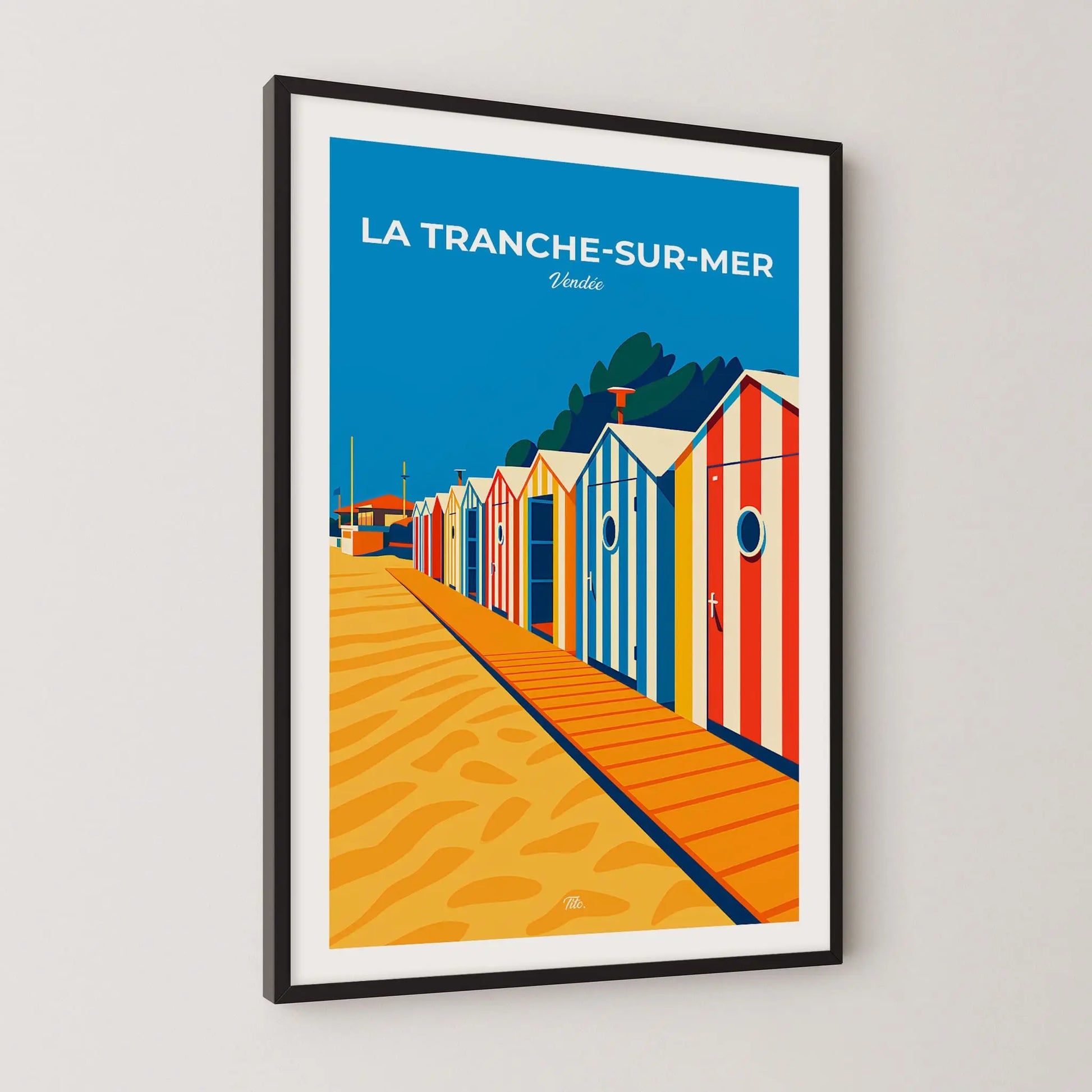 Affiche La Tranche-sur-Mer - Poster vintage, impression artistique murale