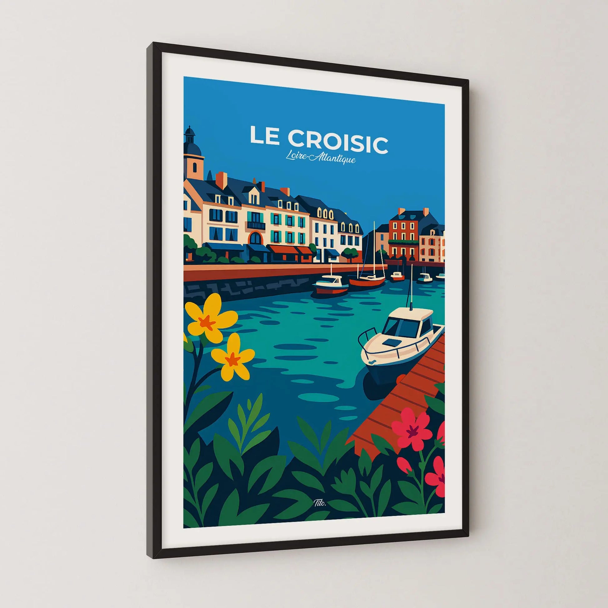 Affiche Le Croisic - Poster vintage, impression artistique murale