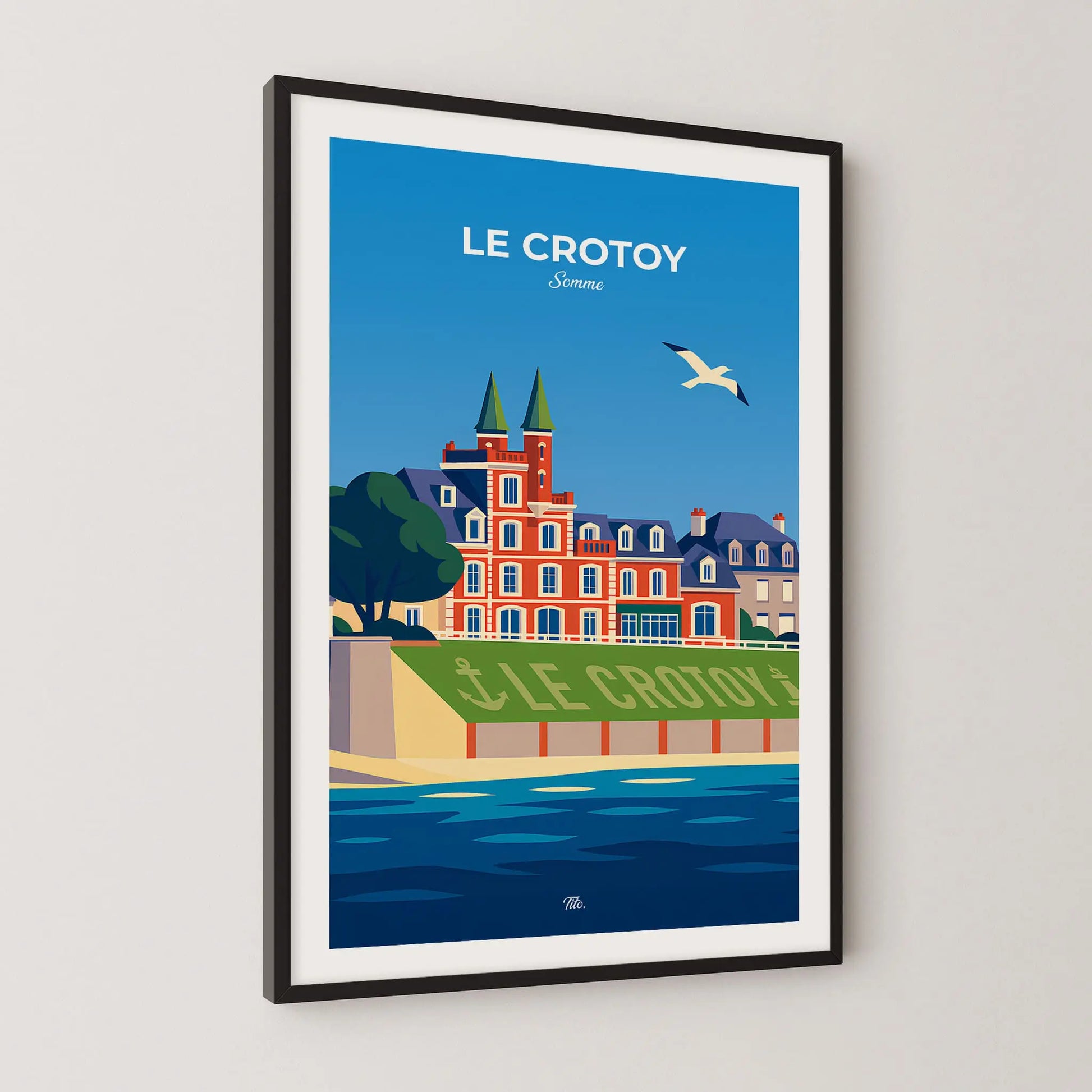 Affiche Le Crotoy - Poster vintage, impression artistique murale