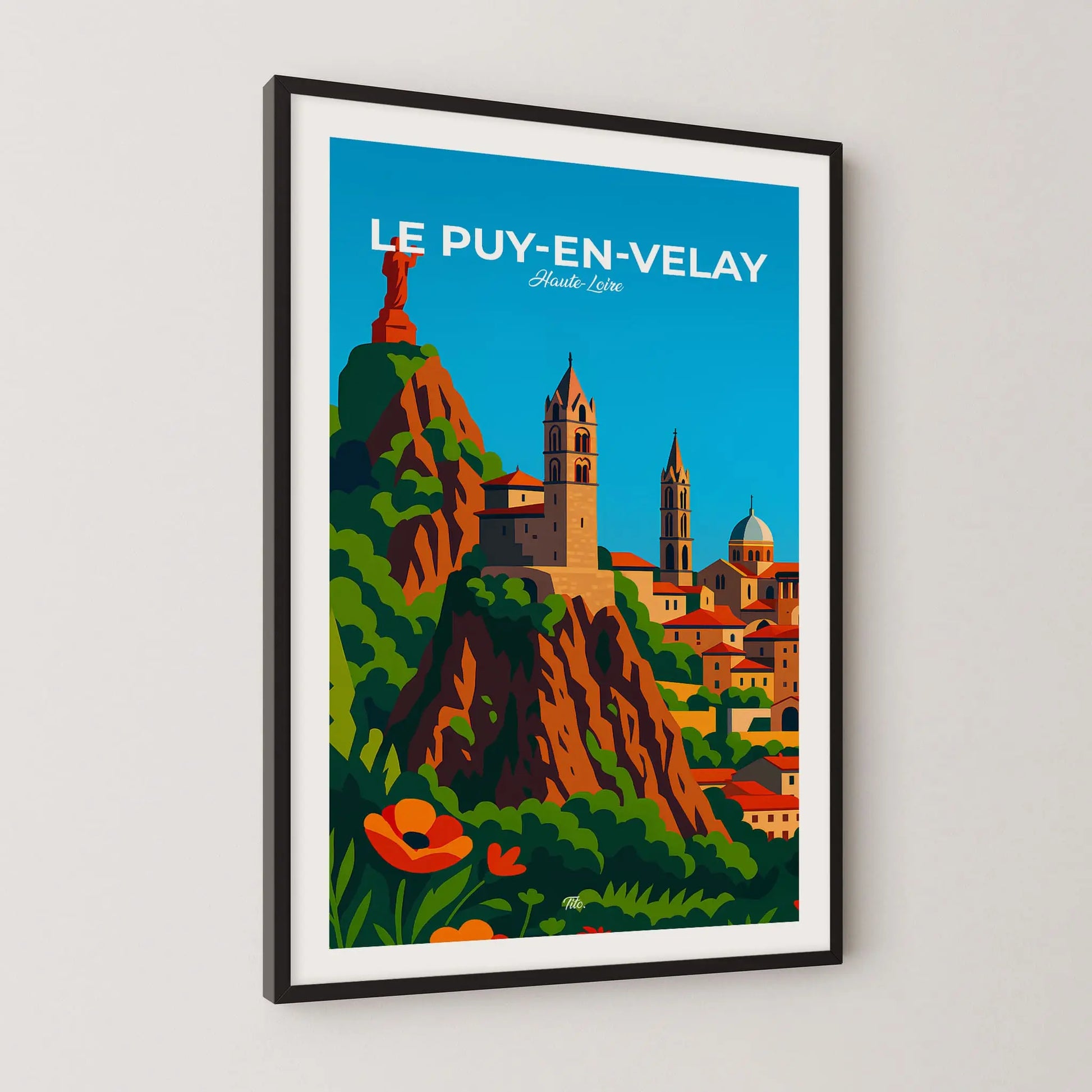 Affiche Le Puy-en-Velay - Poster vintage, impression artistique murale