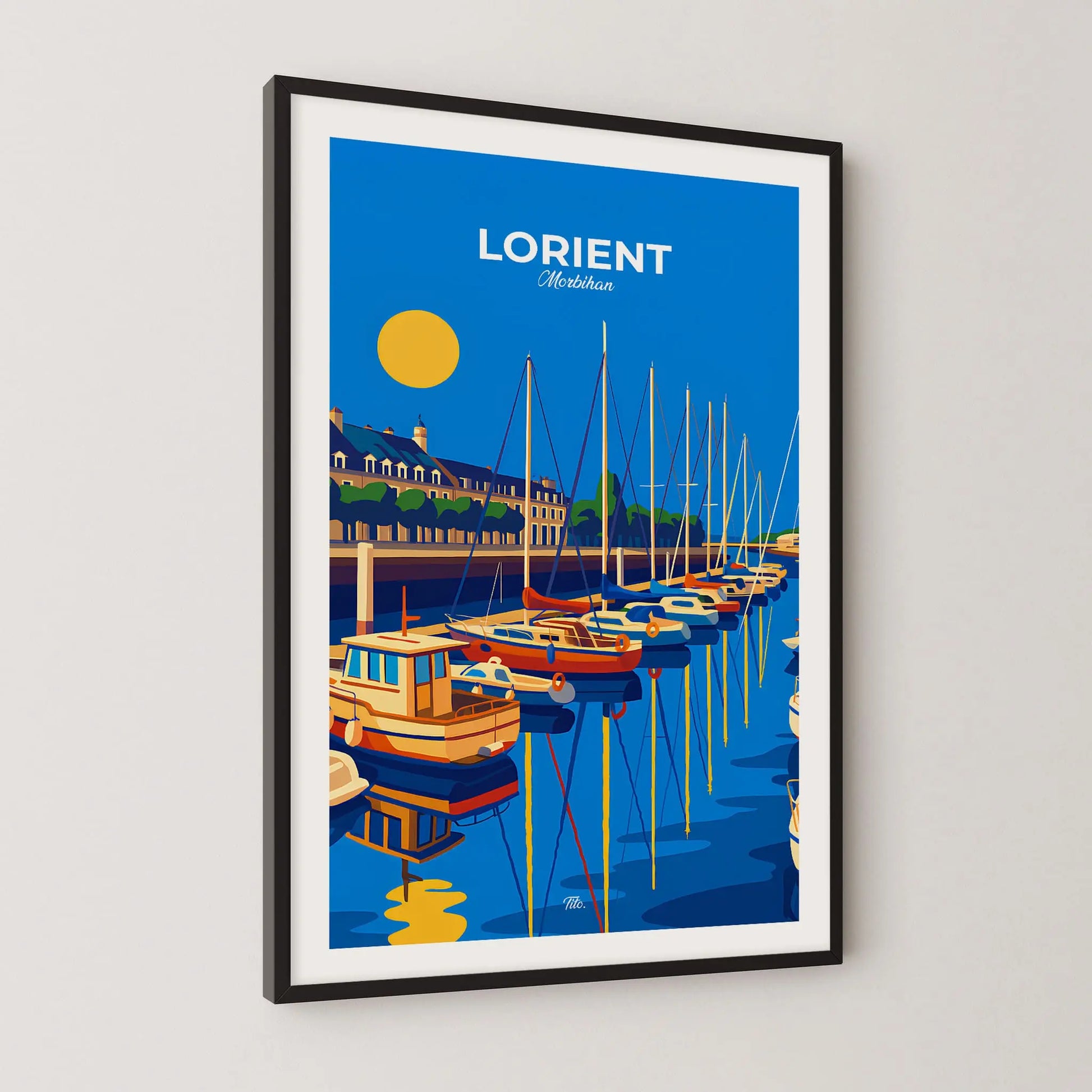 Affiche Lorient - Poster vintage, impression artistique murale