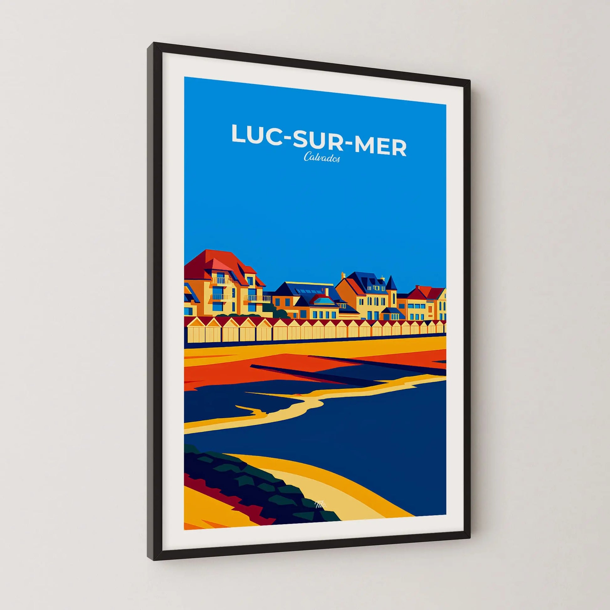 Affiche Luc-sur-Mer - Poster vintage, impression artistique murale