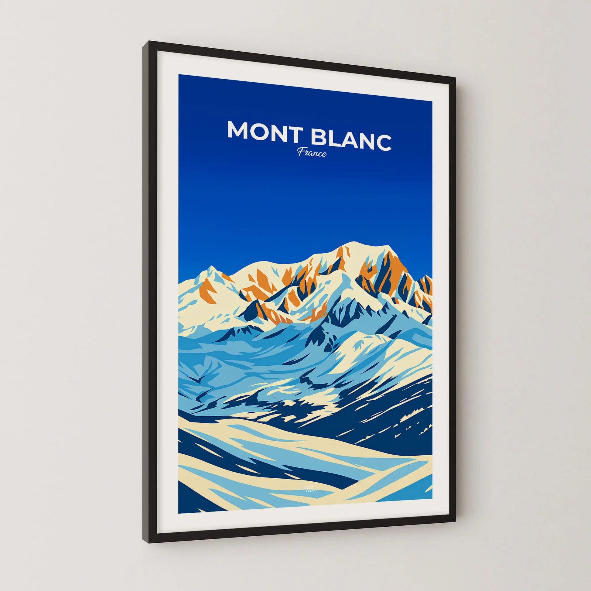 Affiche Mont Blanc - Poster vintage, impression artistique murale
